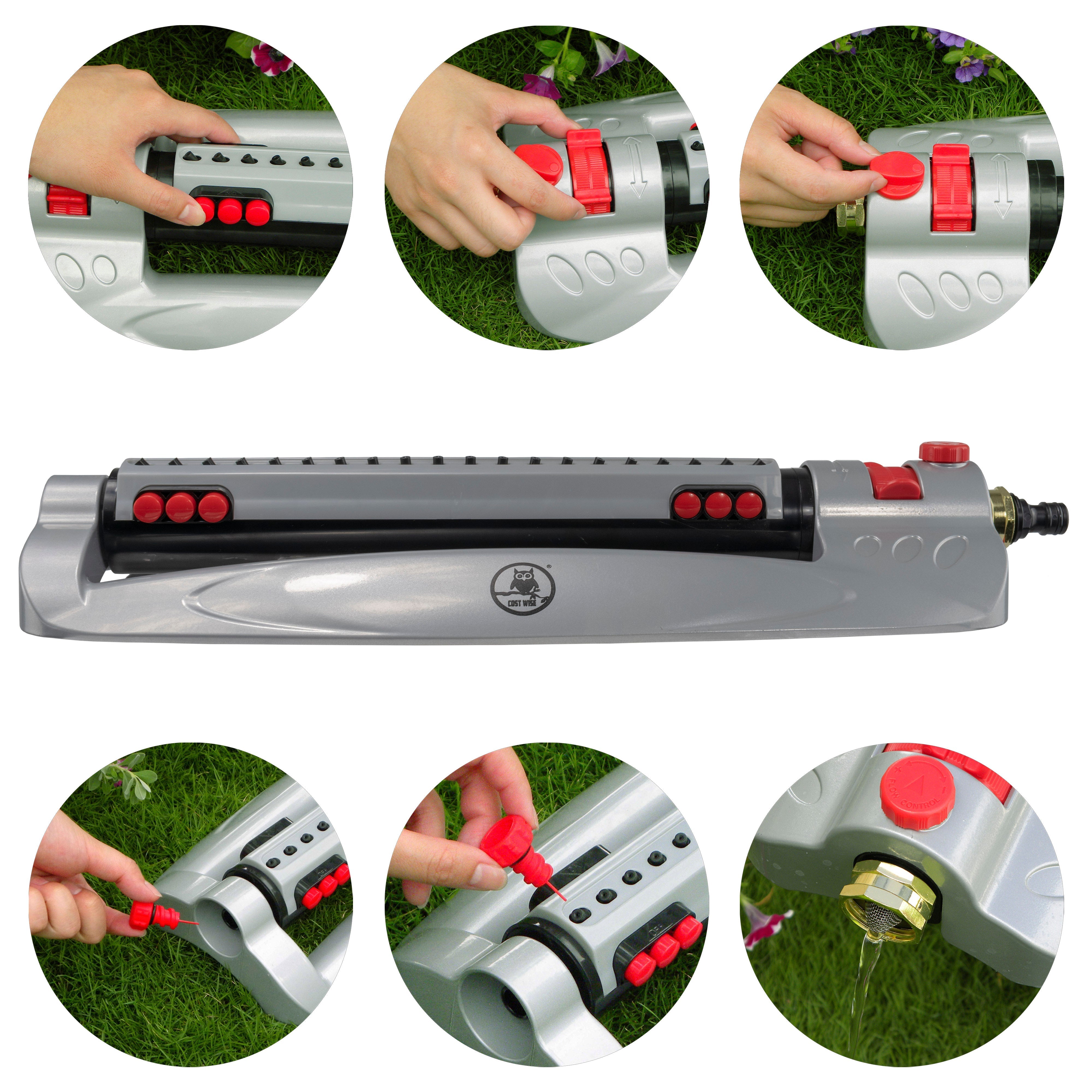 Bar Metal Turbo Oscillating Sprinkler