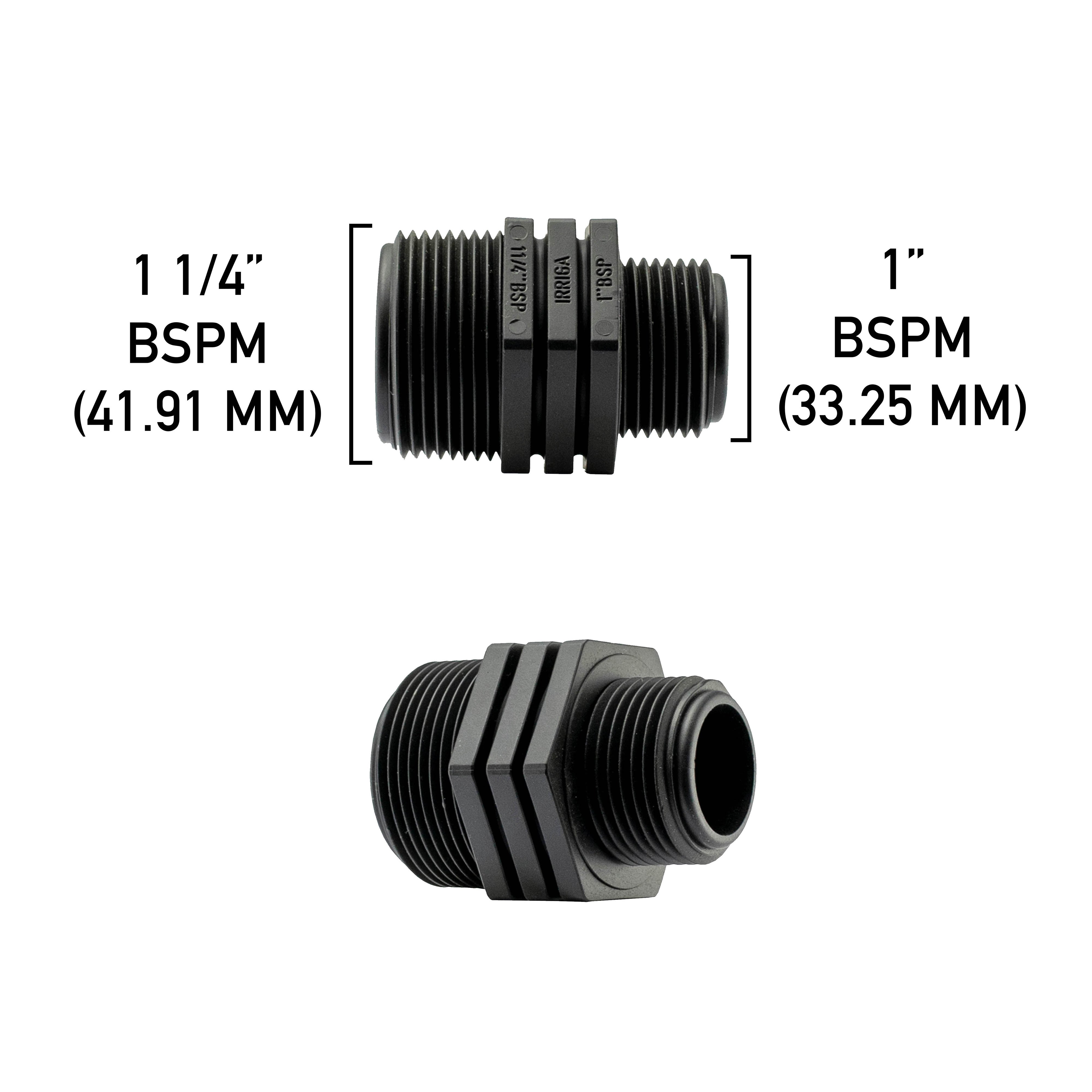 Reducing Nipple 1.25” BSP – 1” BSP Male