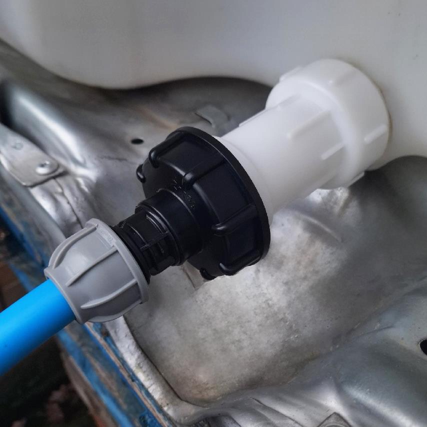 IBC Extender with 2” S60X6 Cap and 20mm MDPE Straight