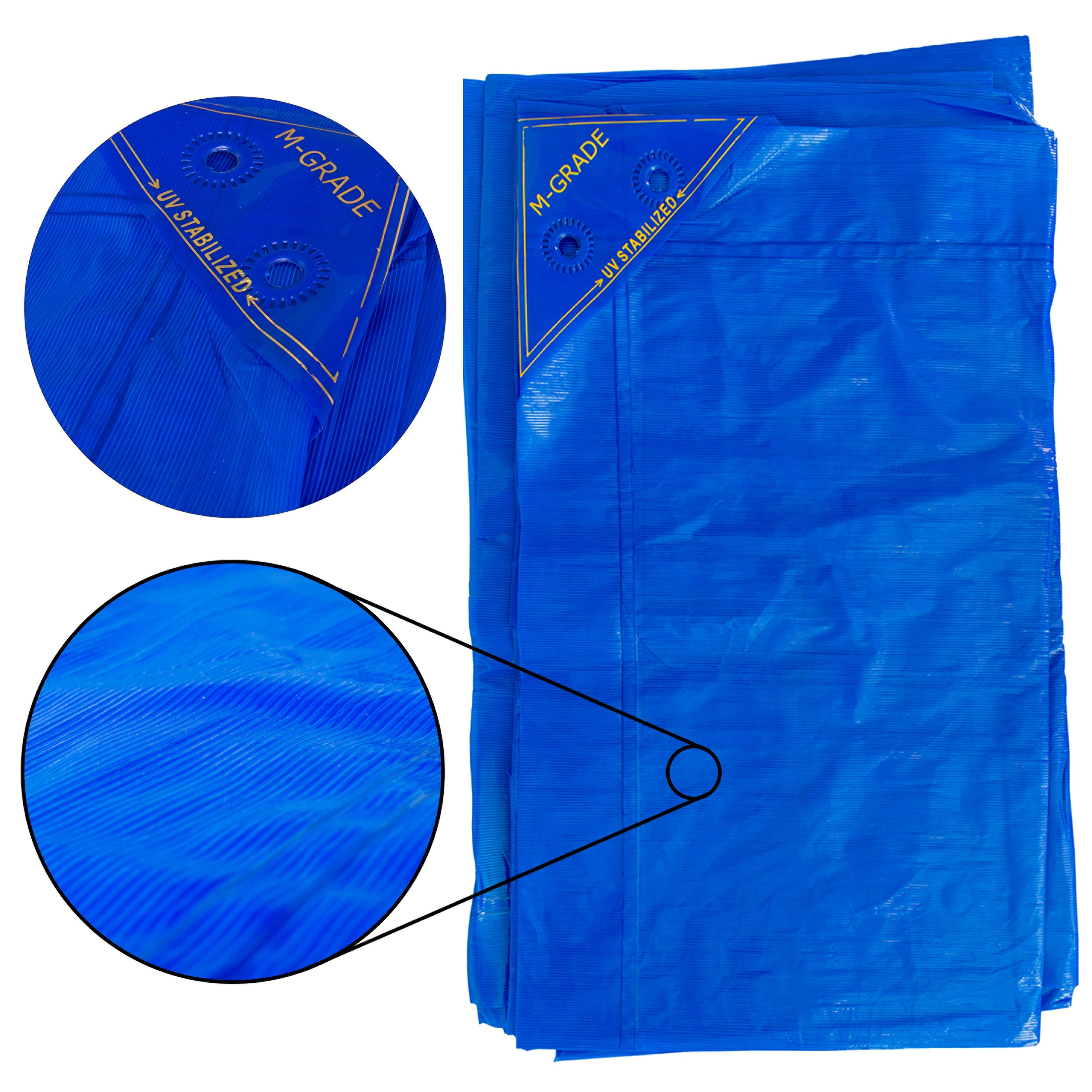 M-Grade LLDPE Blue Tarpaulin 1.5m x 2m