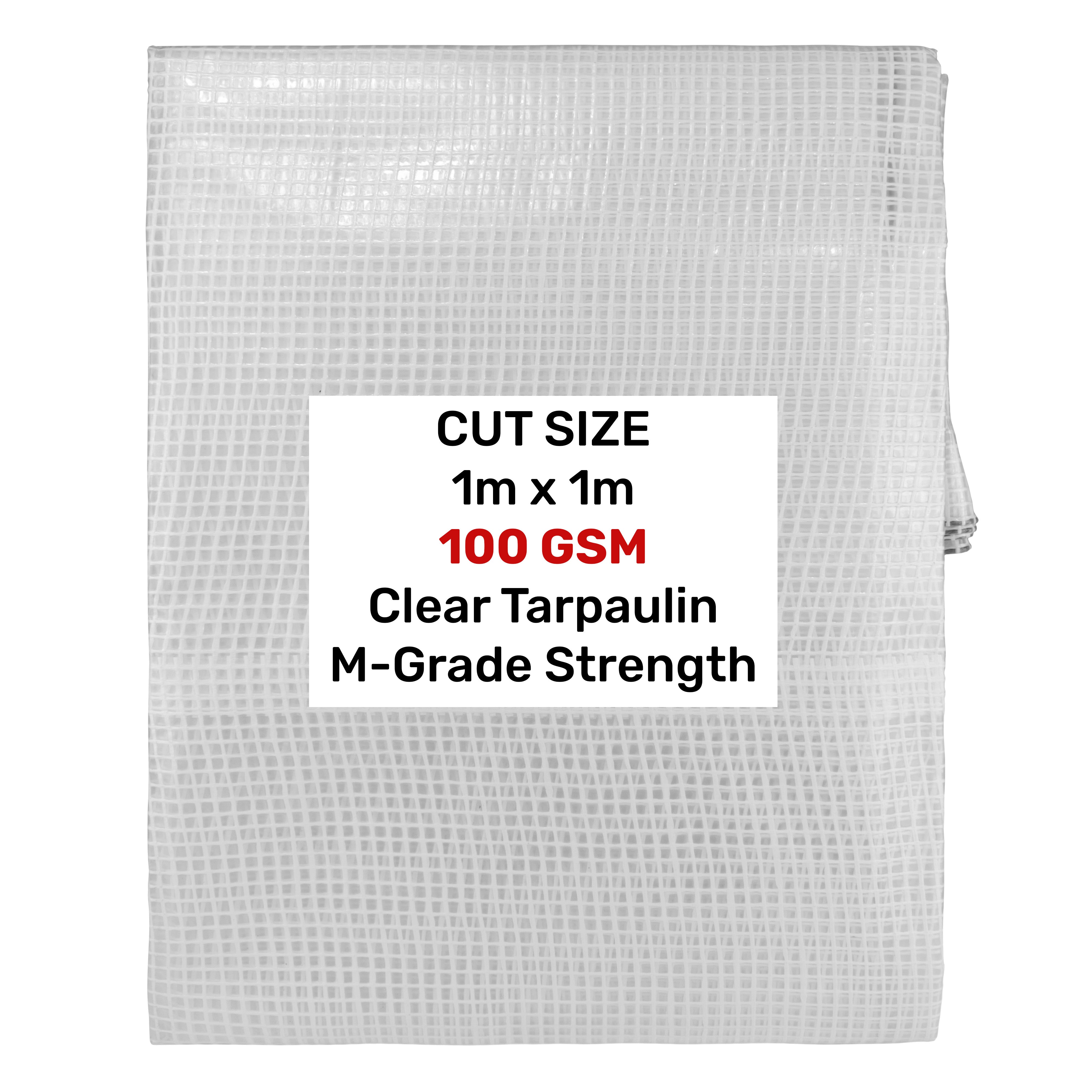 Clear M-Grade Tarpaulin 1m x 1m