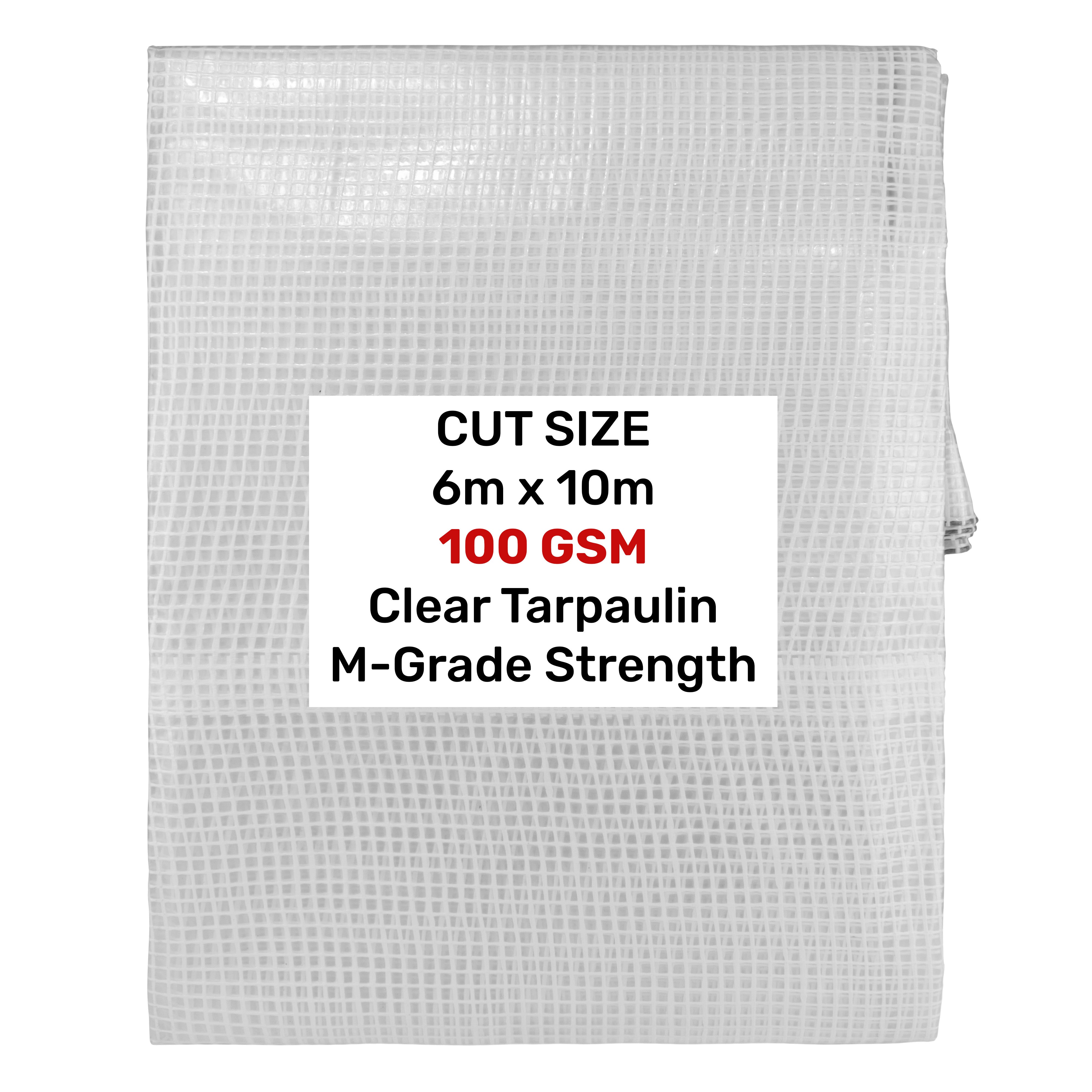 Clear M-Grade Tarpaulin 6m x 10m