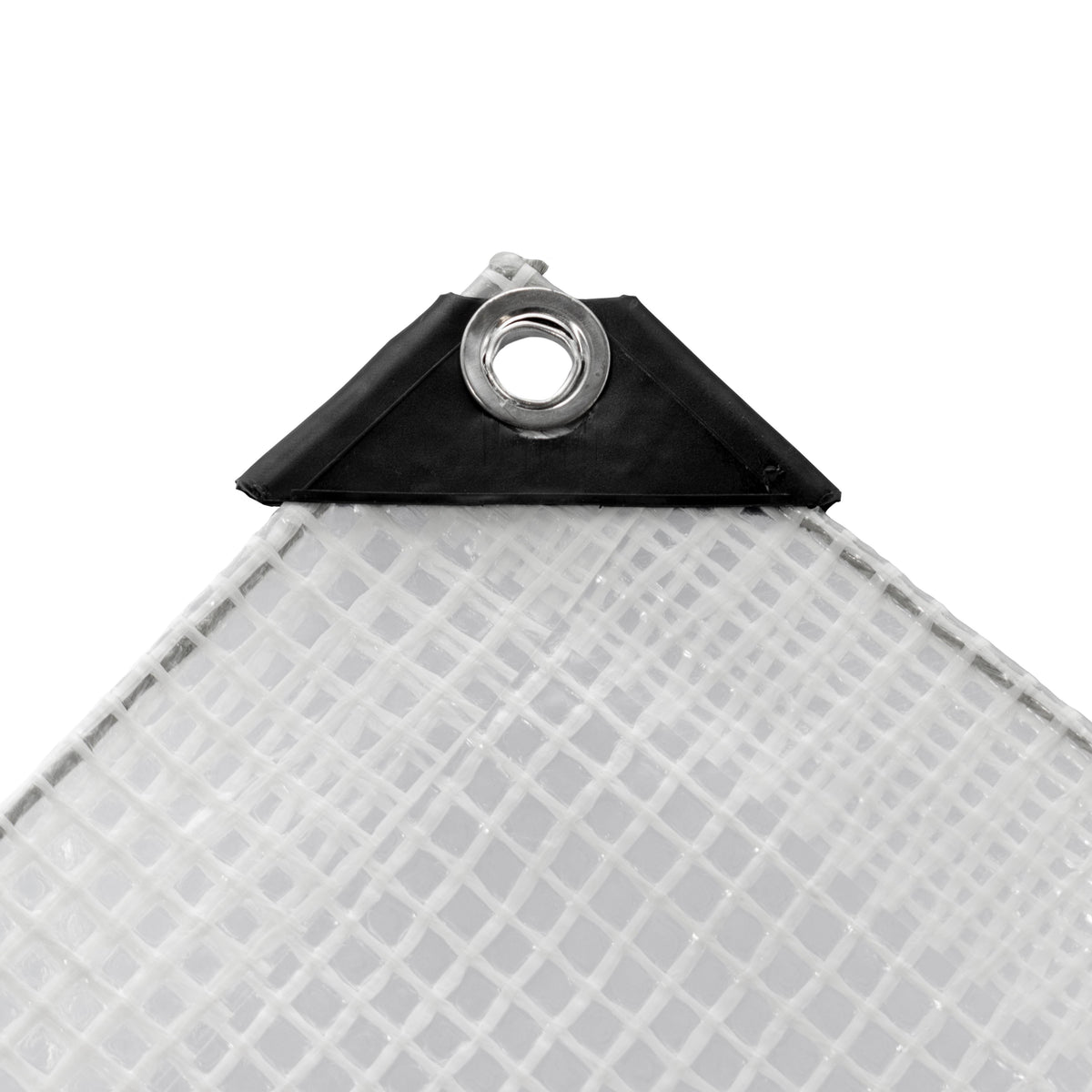 Clear M-Grade Tarpaulin with 10 x 6" Bungee Balls (Black)