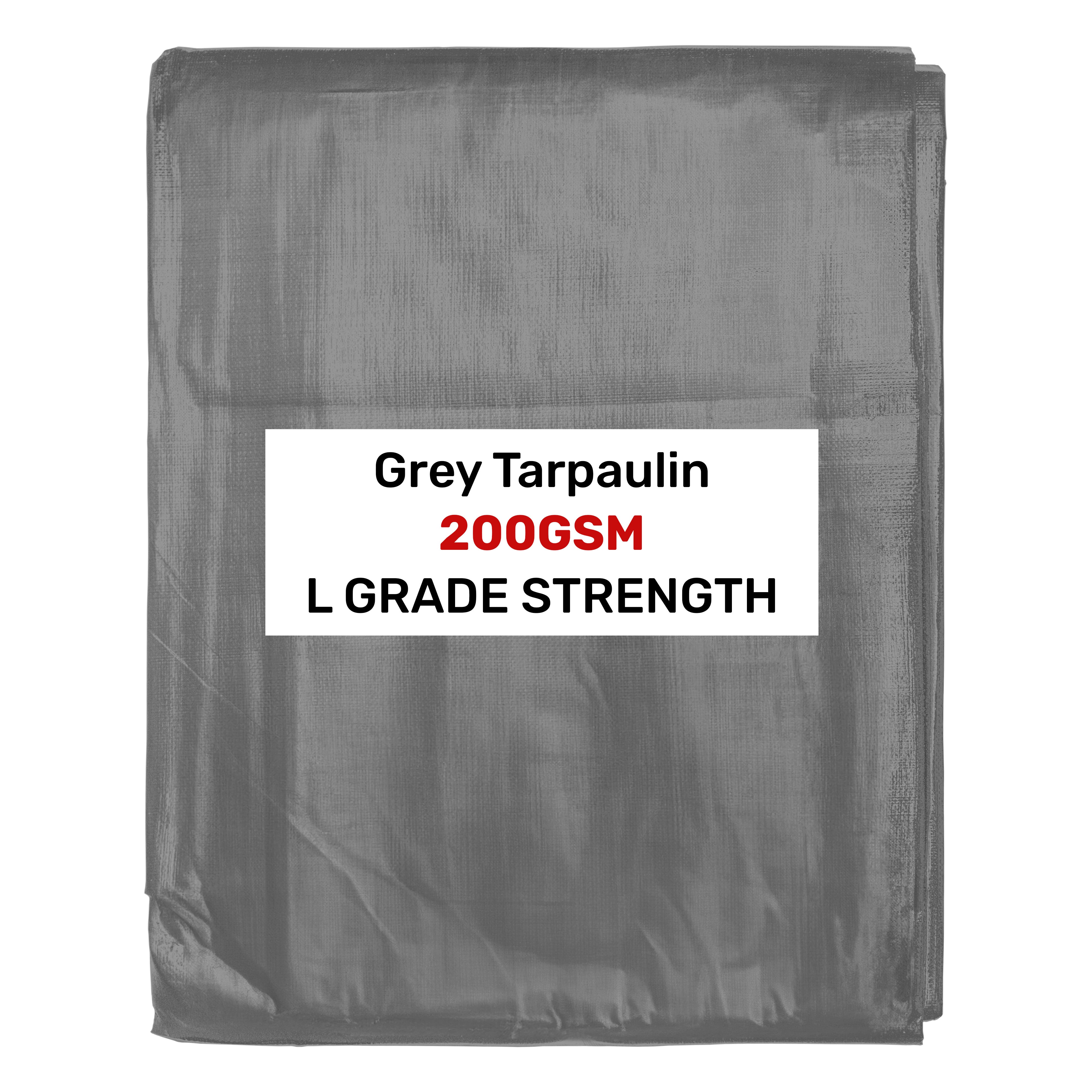 Grey L-Grade Tarpaulin 2m x 4m