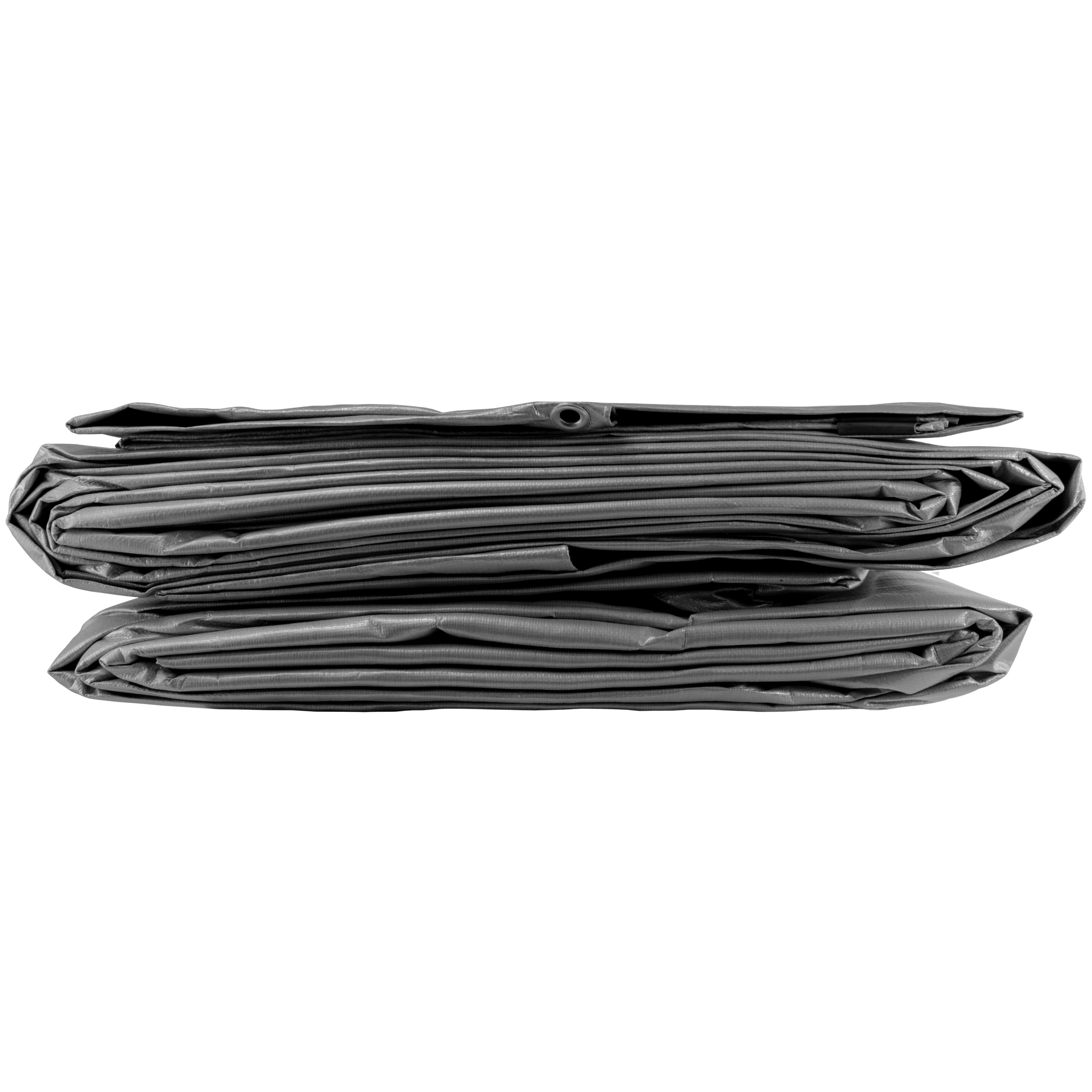 Grey L-Grade Tarpaulin with 20 x 6" Bungee Balls (White)