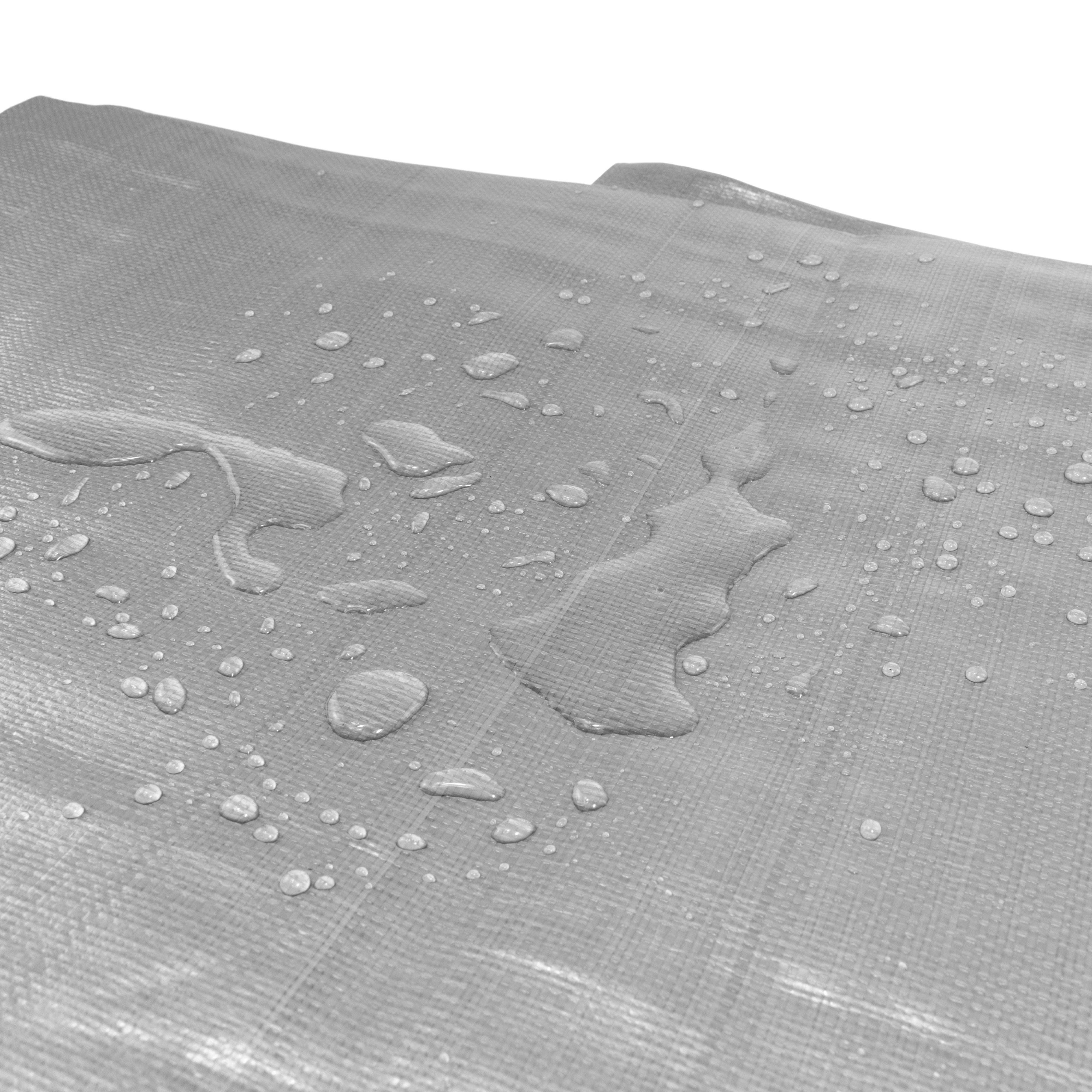 Silver XL-Grade Tarpaulin with 10 Metres of 8mm Bungee Rope