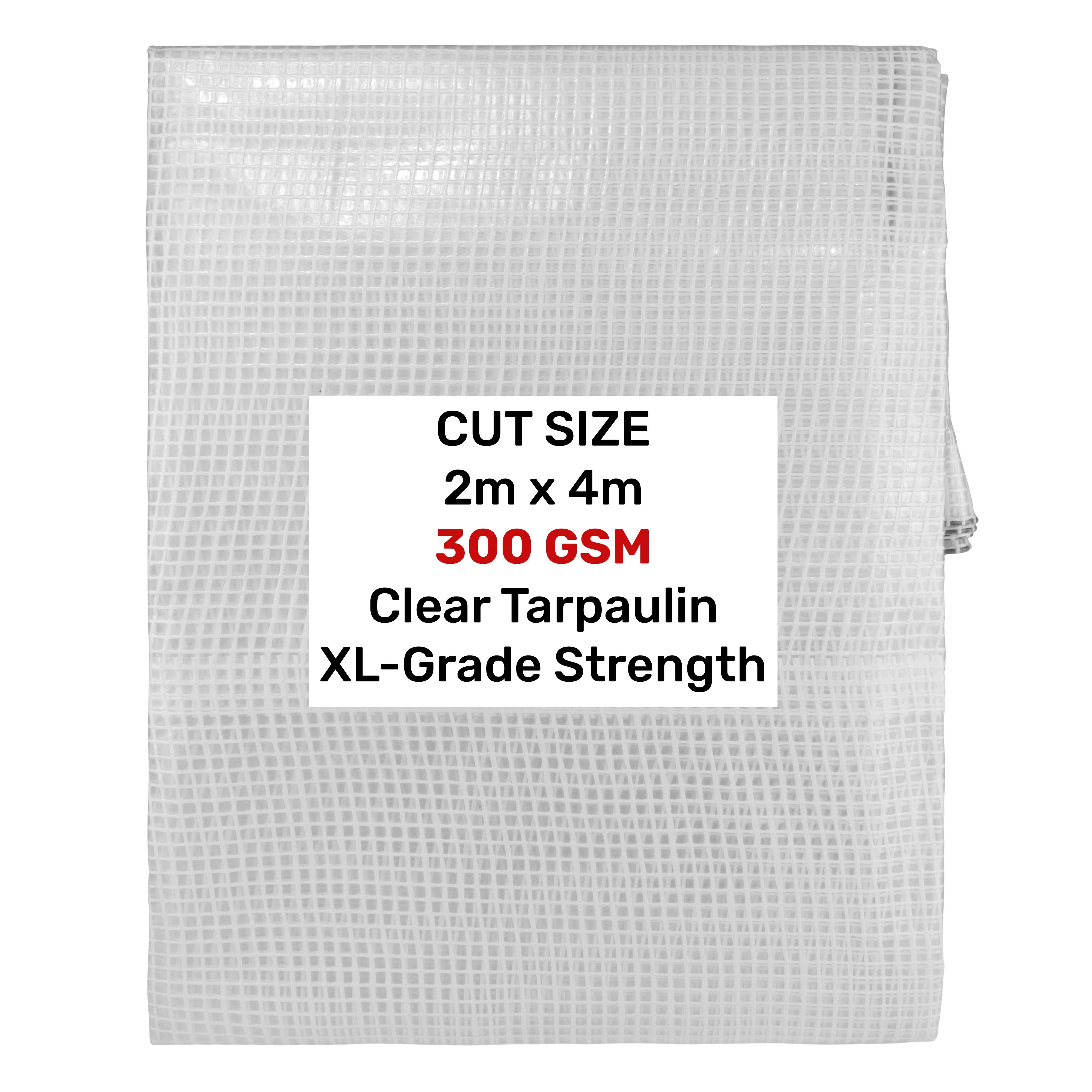 Clear XL-Grade Tarpaulin 2m x 4m