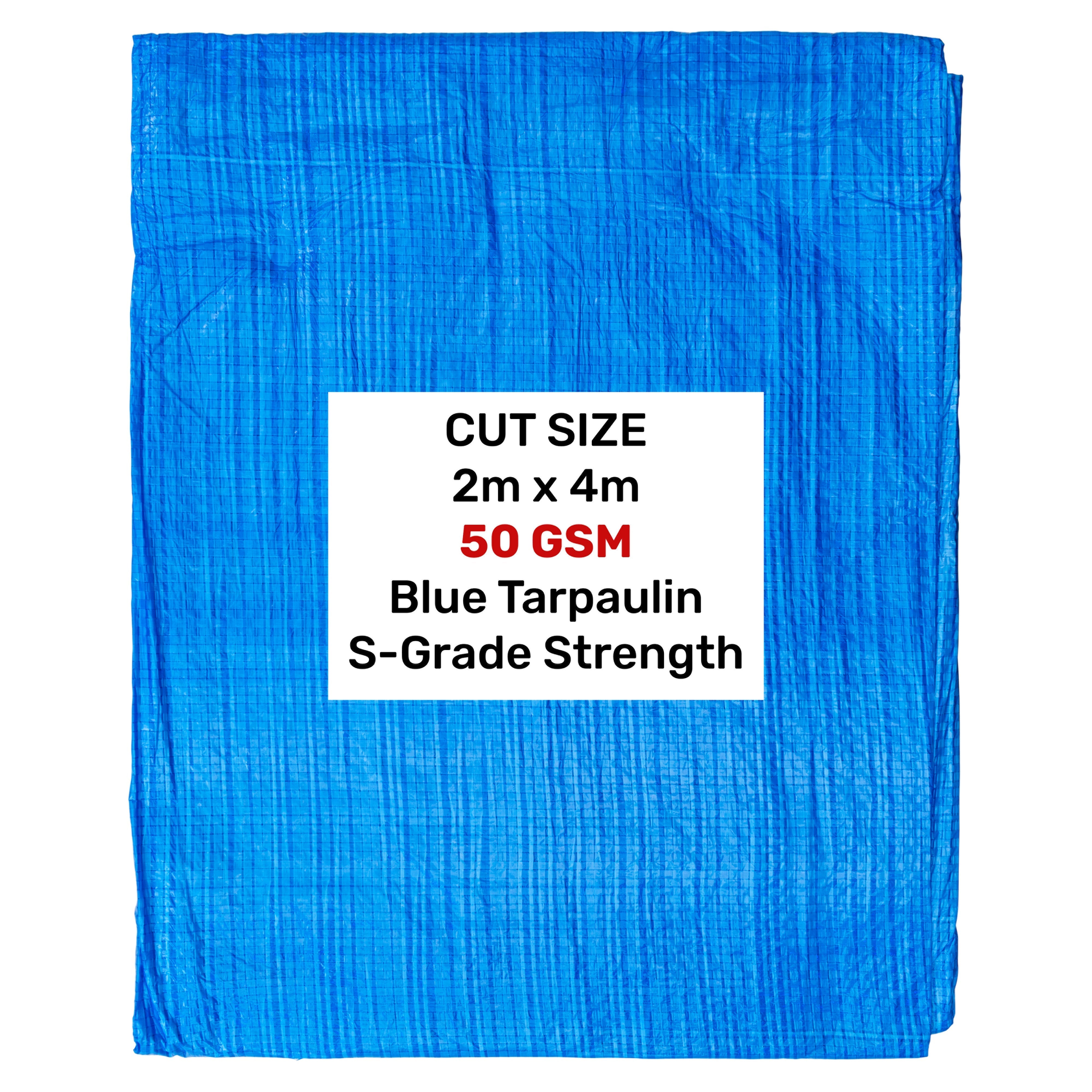Blue S-Grade Tarpaulin 2m x 4m