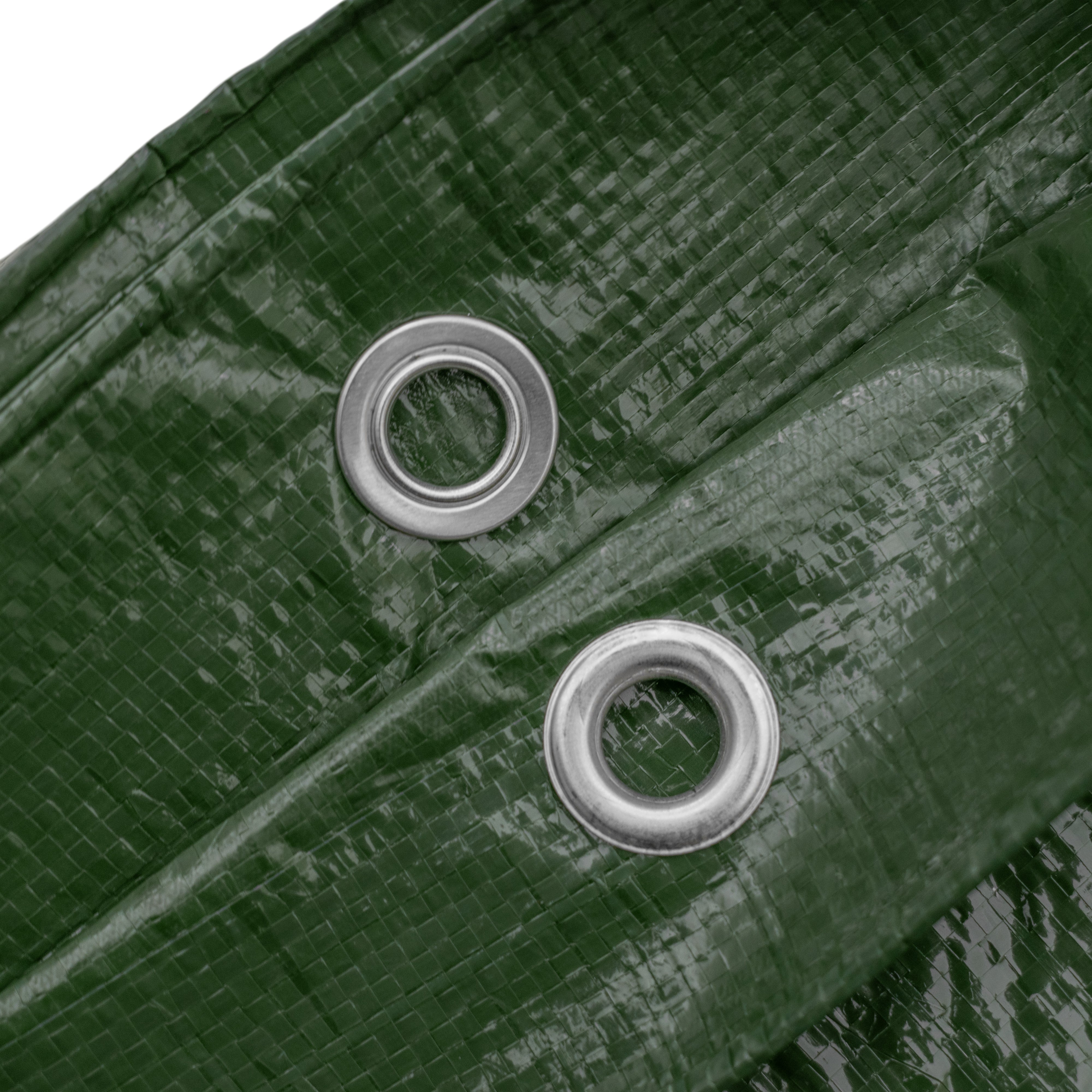 Green M-Grade Tarpaulin with 10 Metres of 6mm Bungee Rope
