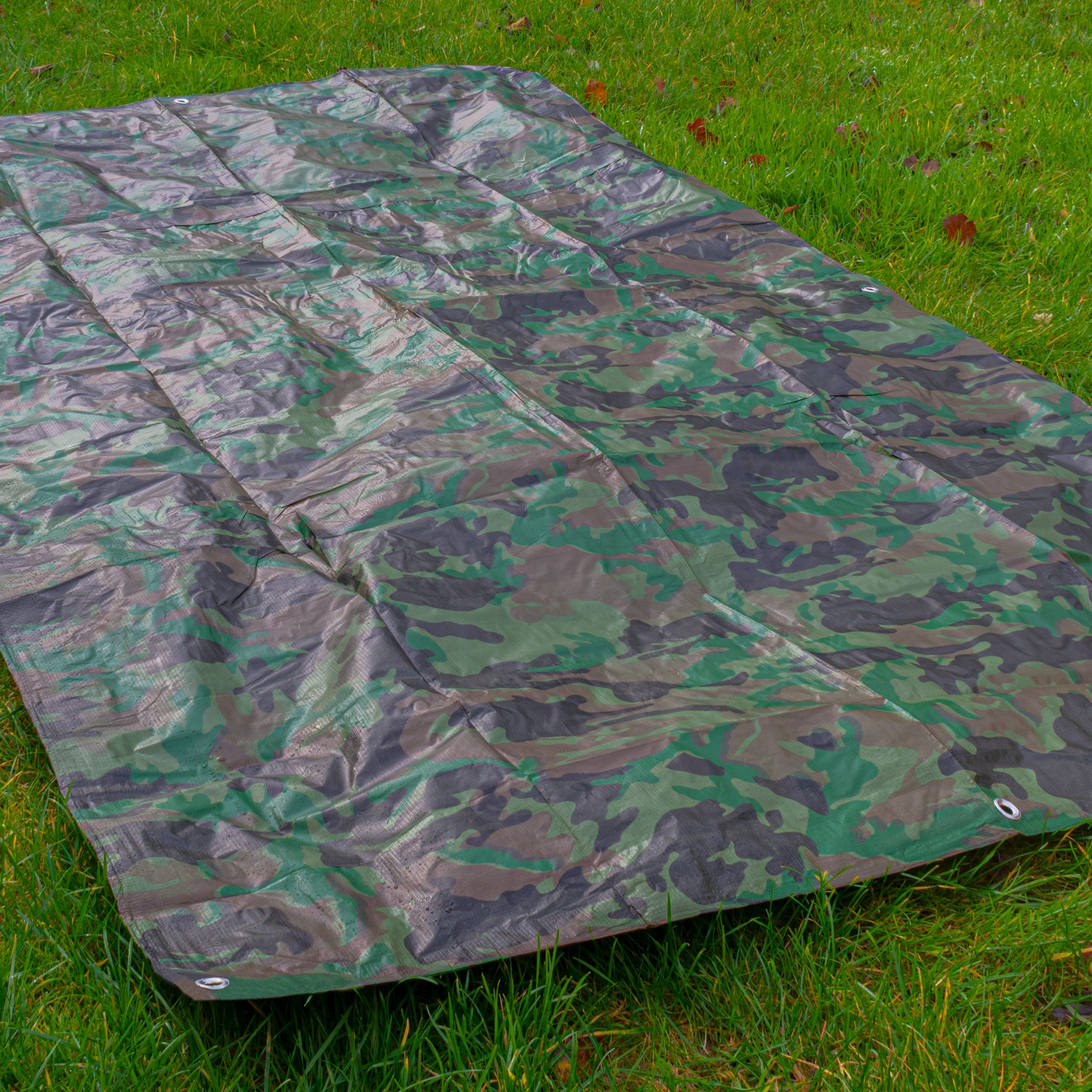 Camouflage M-Grade Tarpaulin 1.5m x 2.4m
