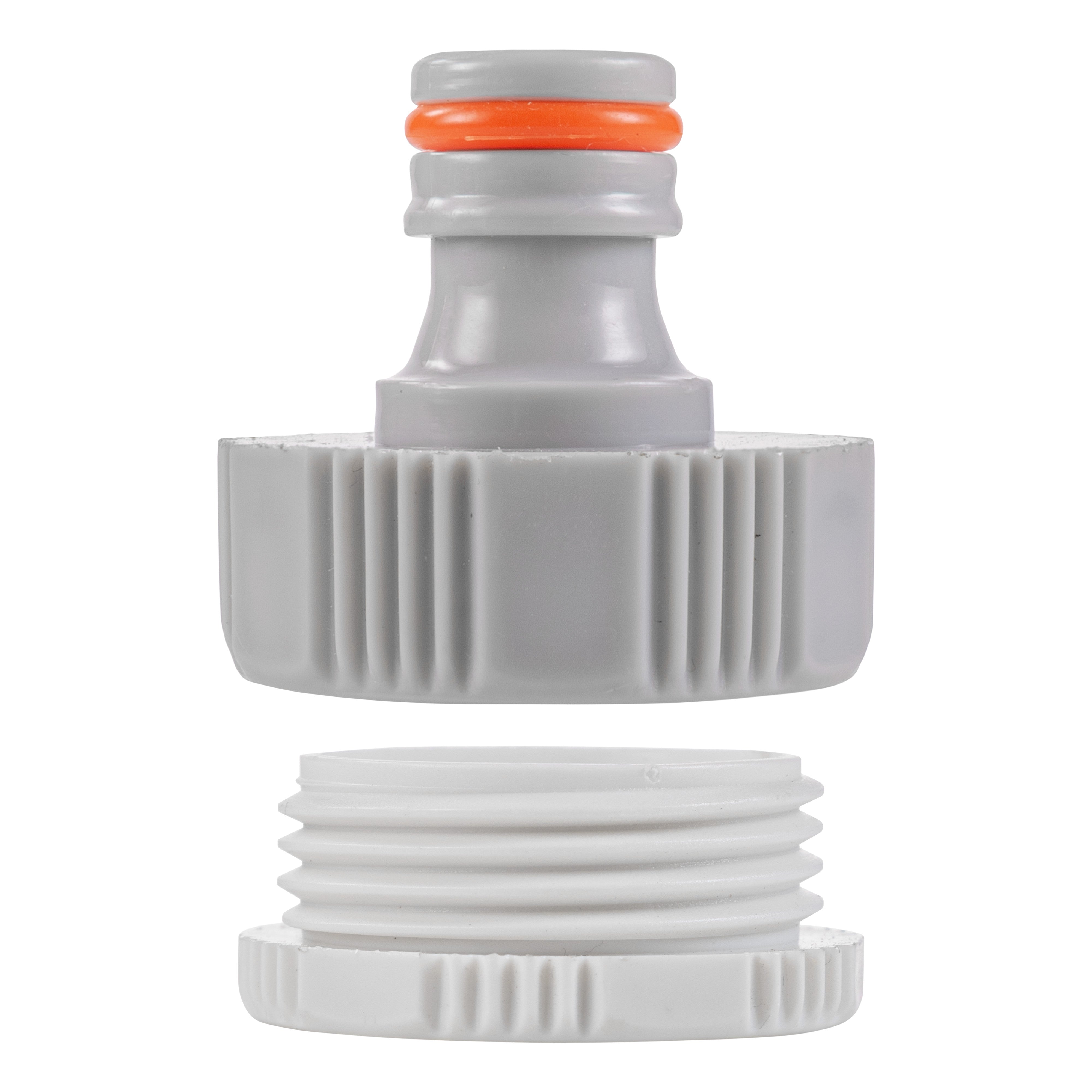 Female Tap Connector 1" or 3/4" BSP Female, Gray/White
