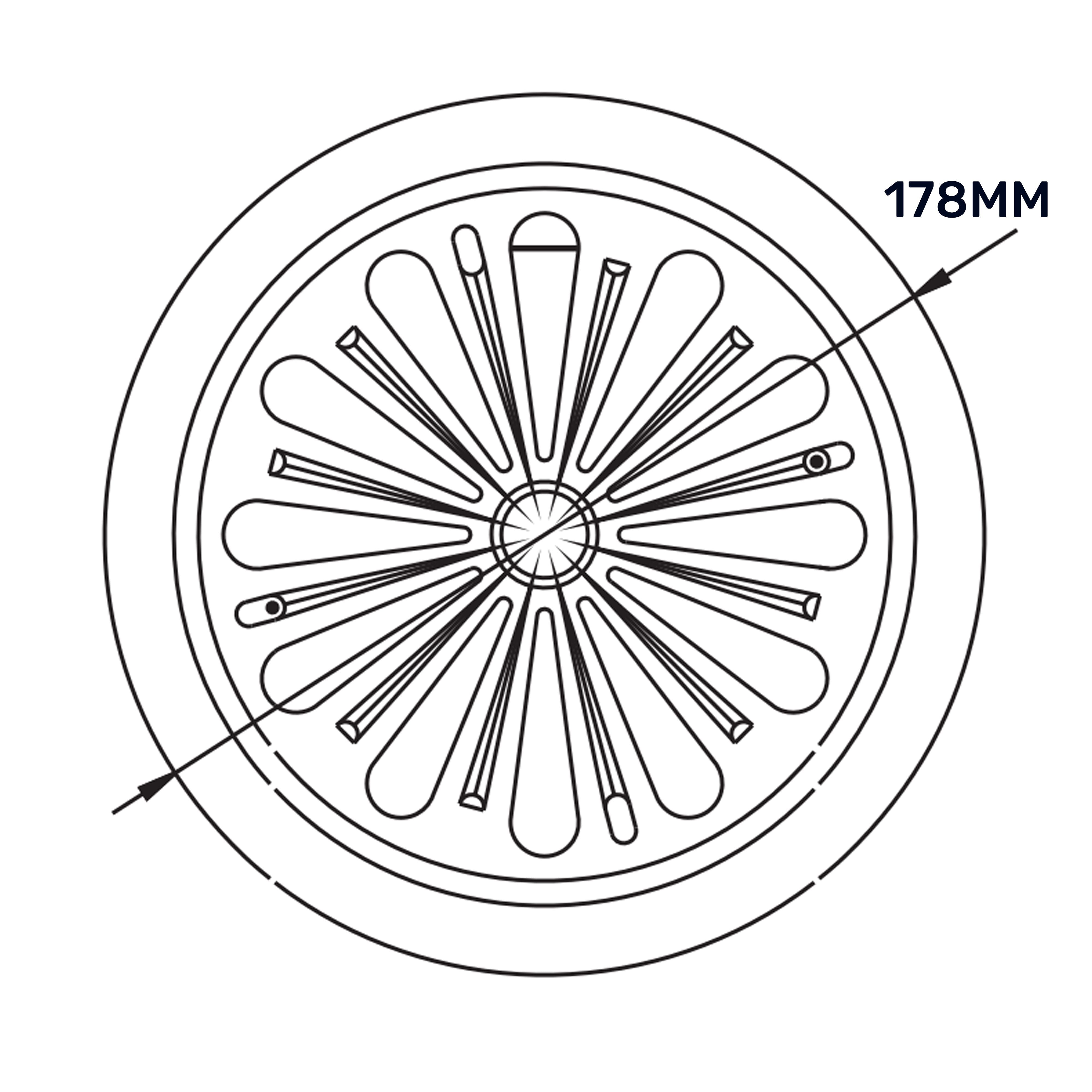 Adjustable Louvre Vent Round 80mm-160mm White