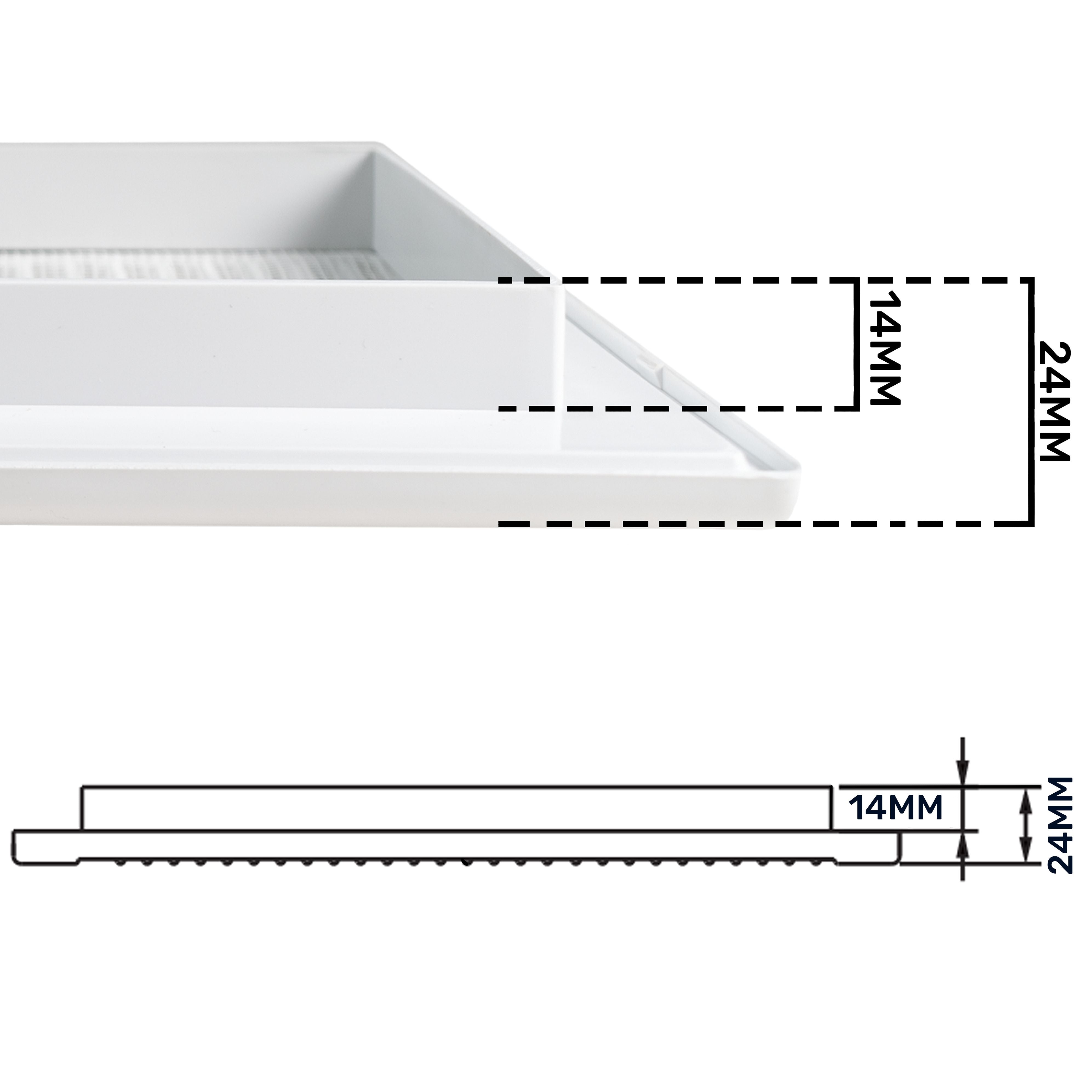 Louvre Vent White DL/90X240RW LUX With Fly Mesh