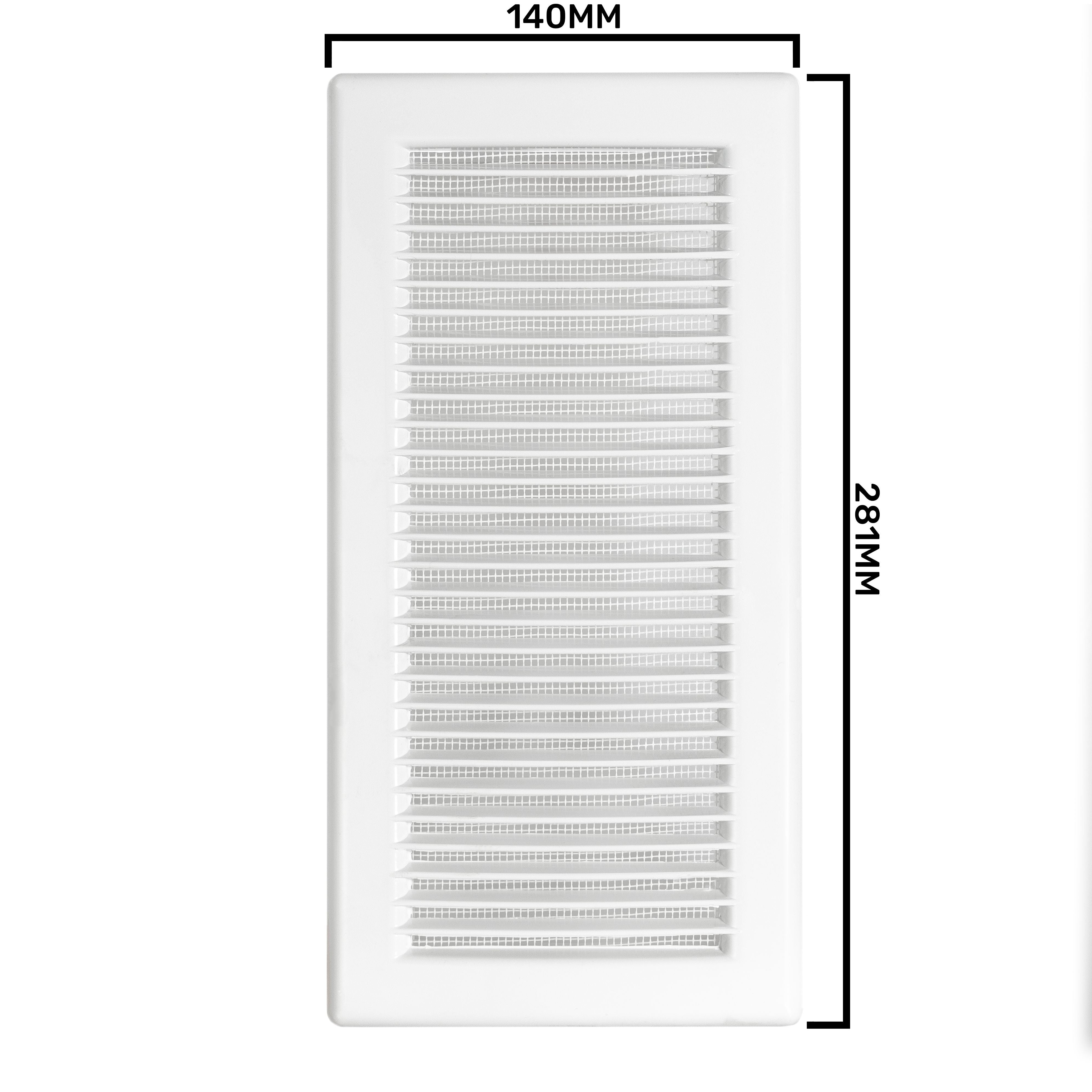 Louvre Vent White DL/90X240RW LUX With Fly Mesh