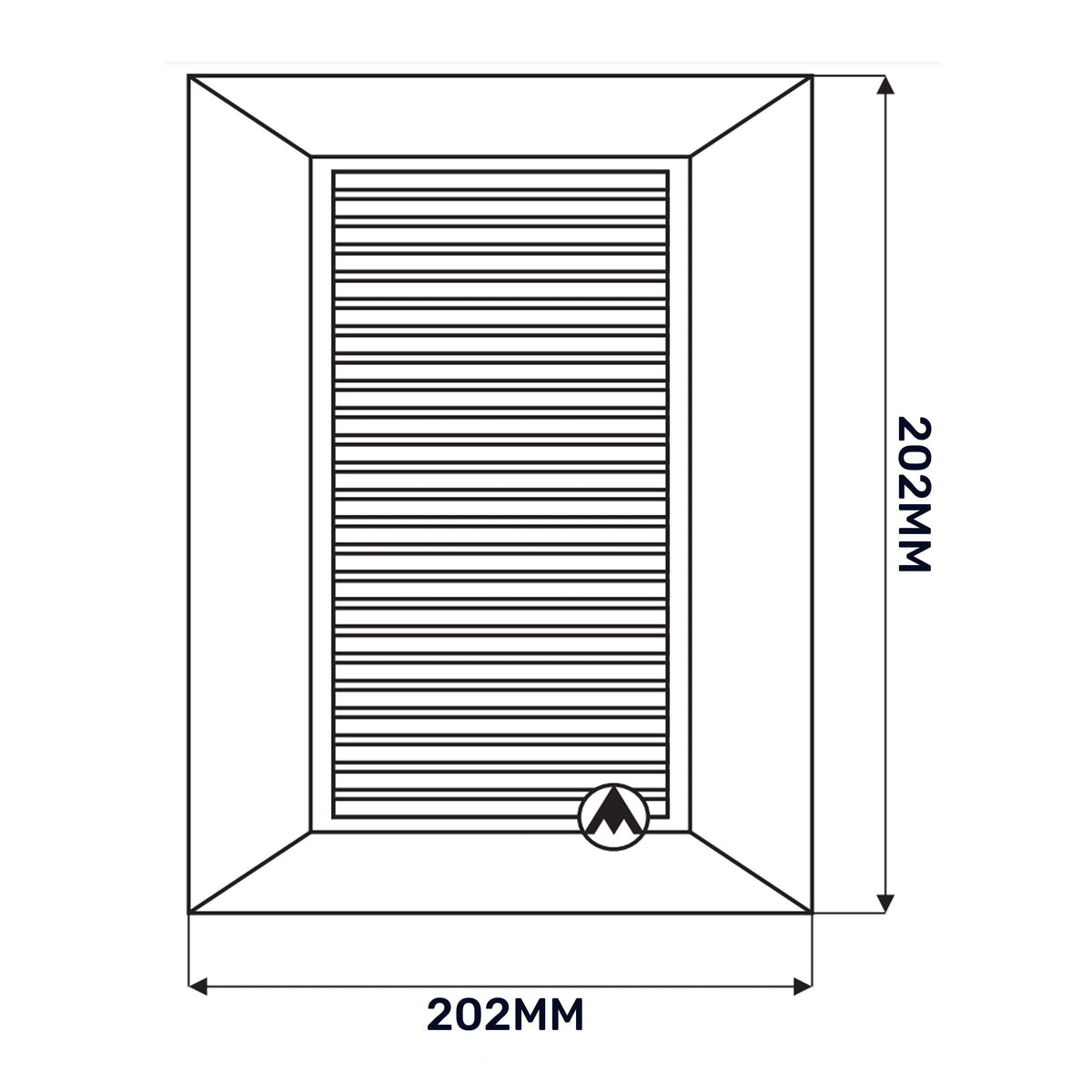 Louvre Vent White Duo Smart 165 fi 150mm With Fly Mesh