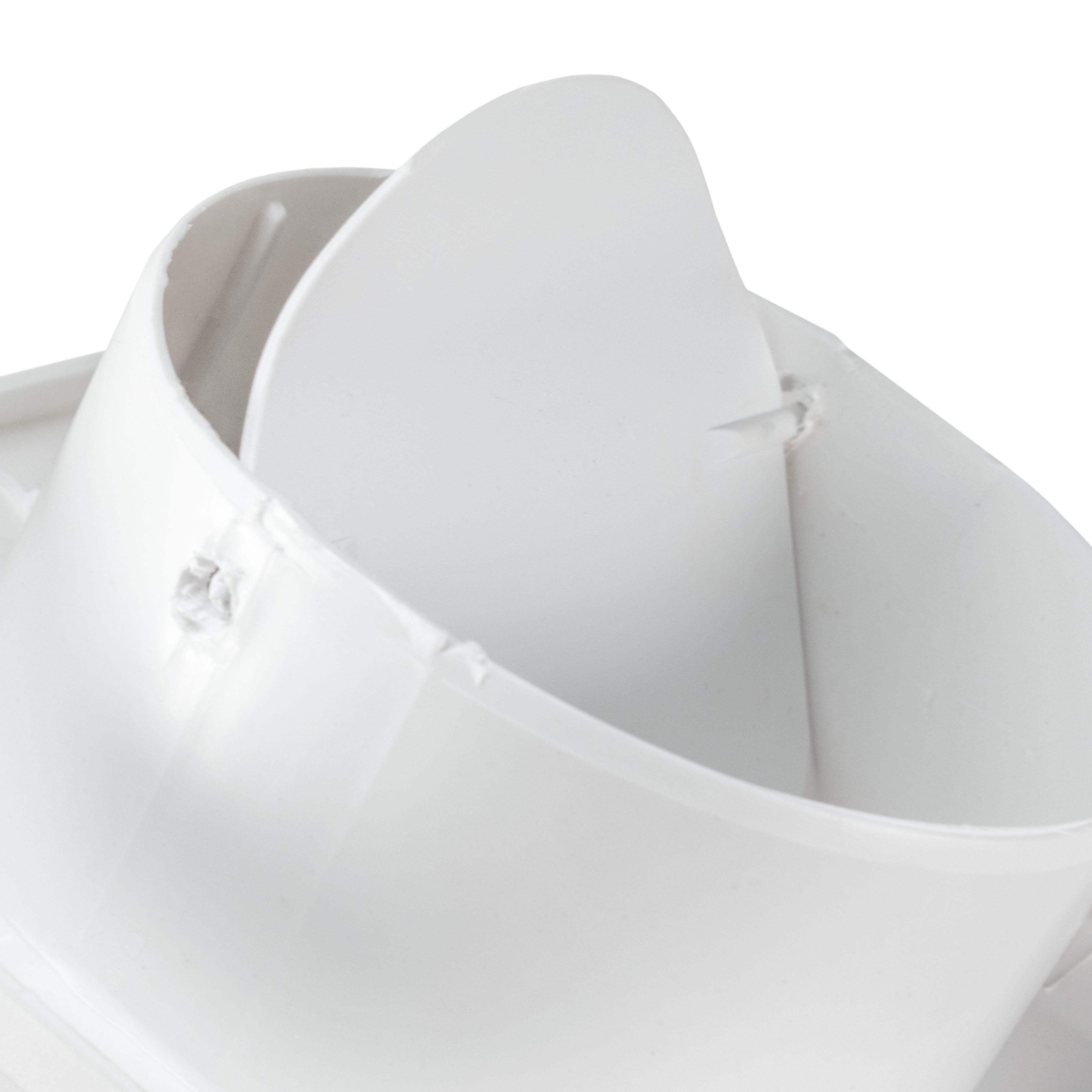 Through Wall Ventilation Kit DL0163 Louvre Vent with White External Vent