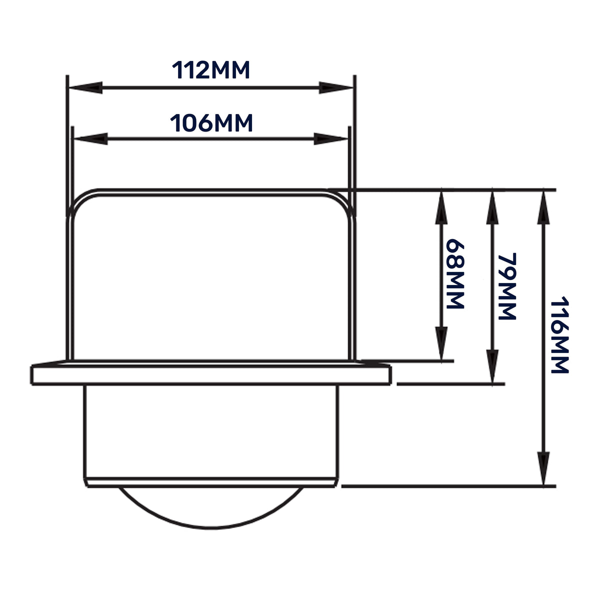 External Brown Louvre Vent  KRD/100B fi100mm