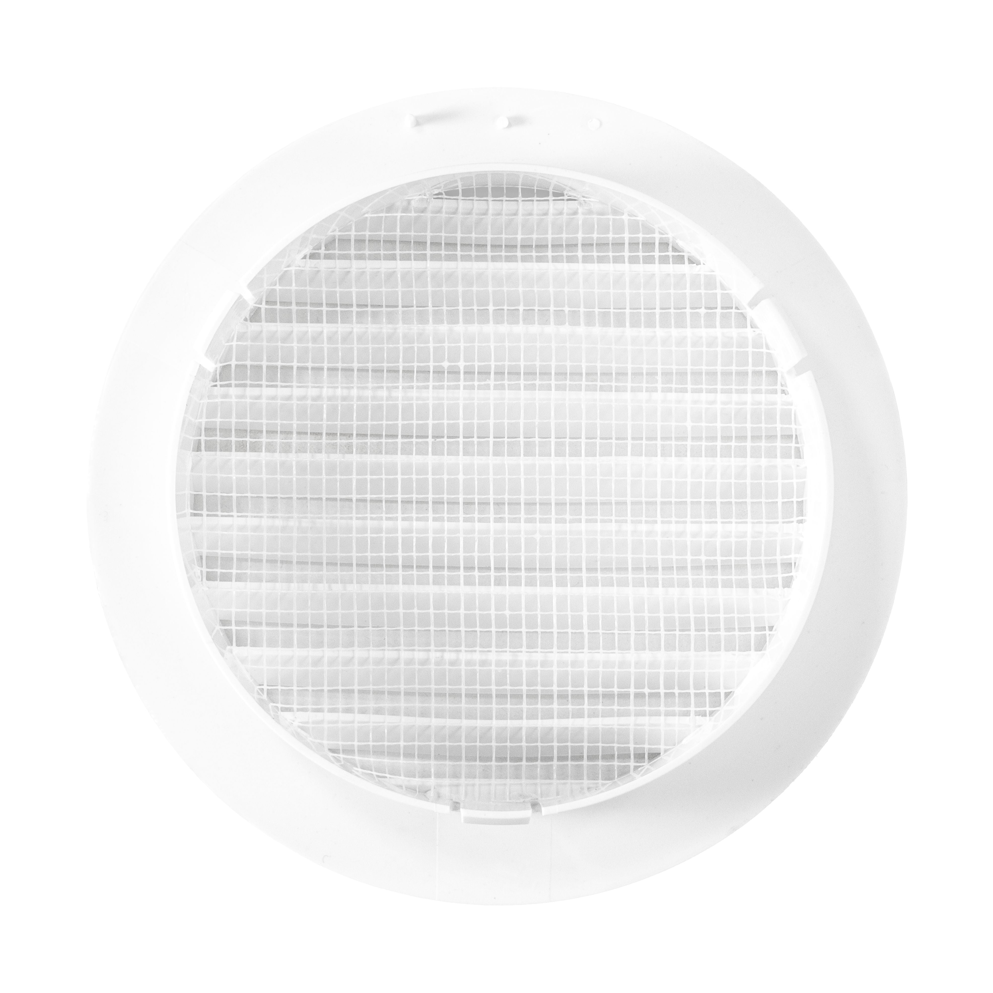 Through Wall Ventilation Kit Round Louvre Vent VC-KRO0184 with White External Vent