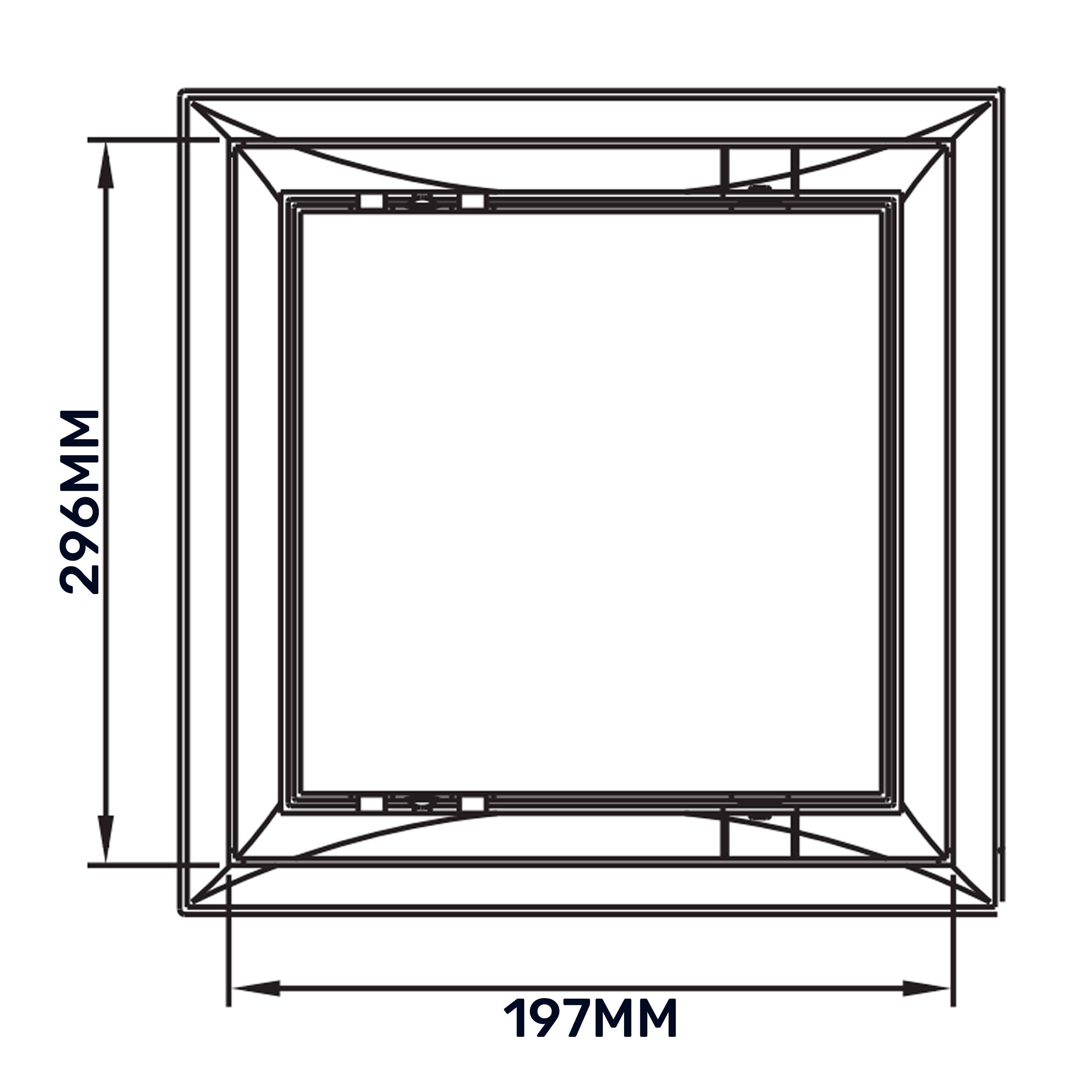 Access Panel Door PP, White 200mm x 300mm