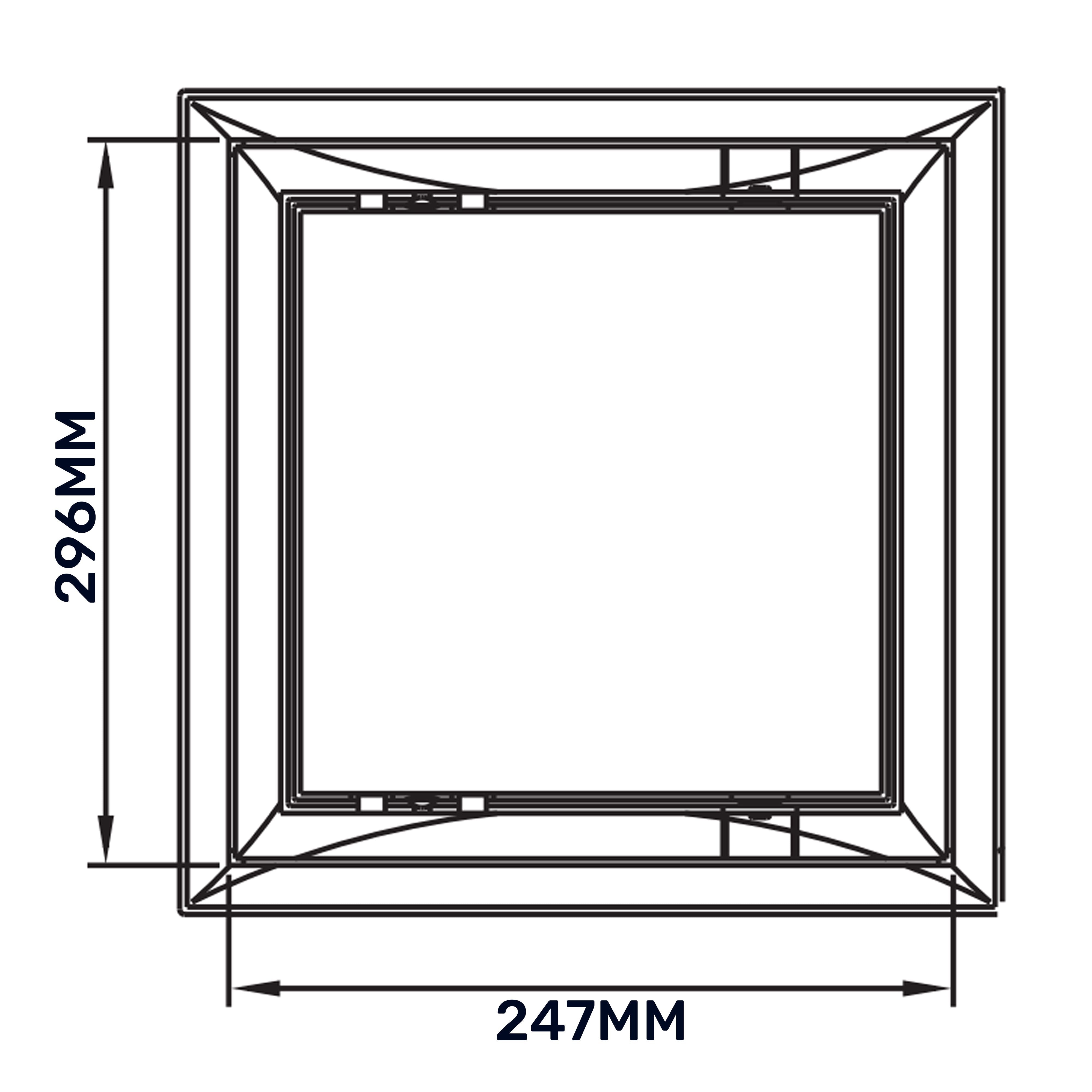 Access Panel Door PP, White 250mm x 300mm