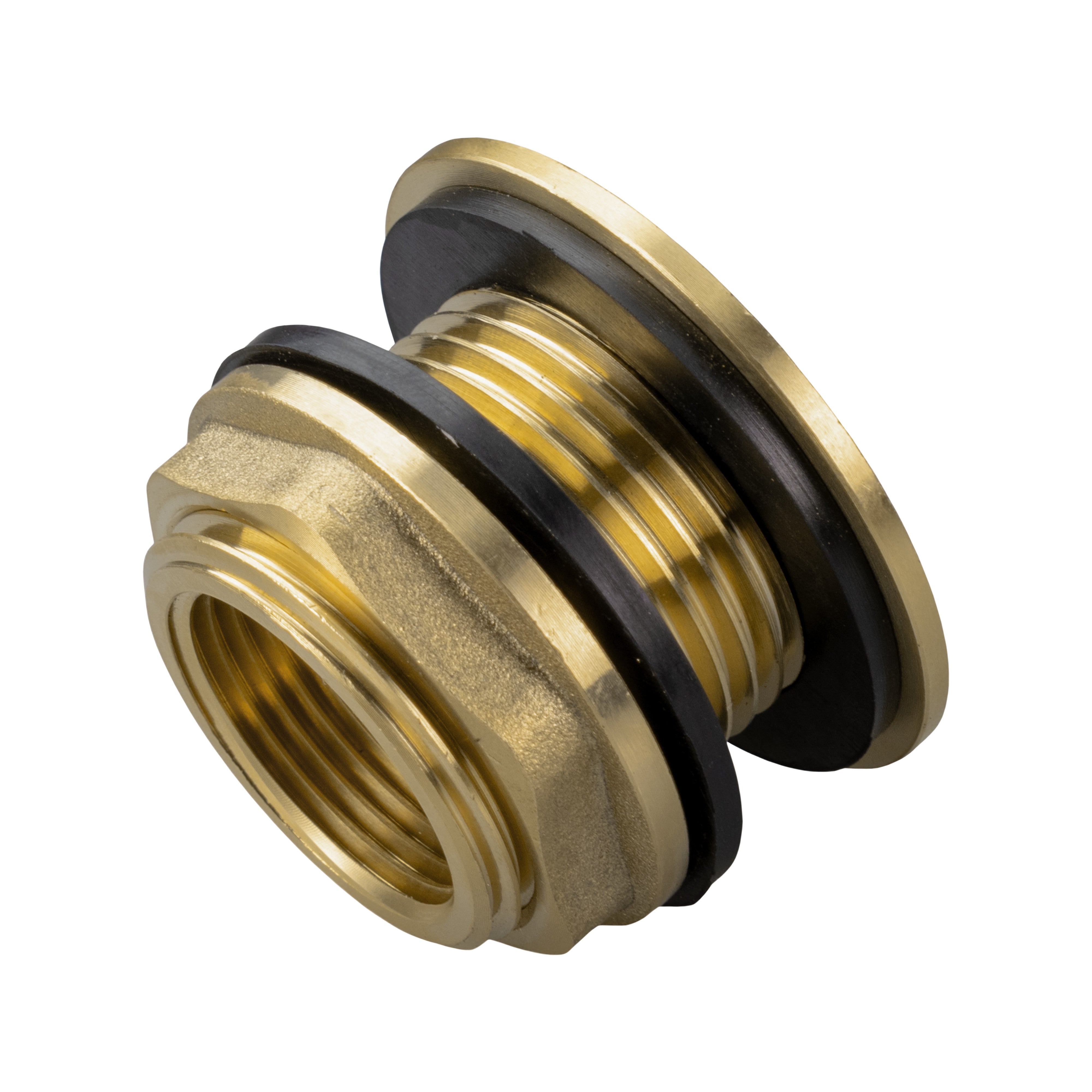 Water Butt Brass Kit 3/4" with Lever Tap Hose Barb and Lever Lock and Drill Bit