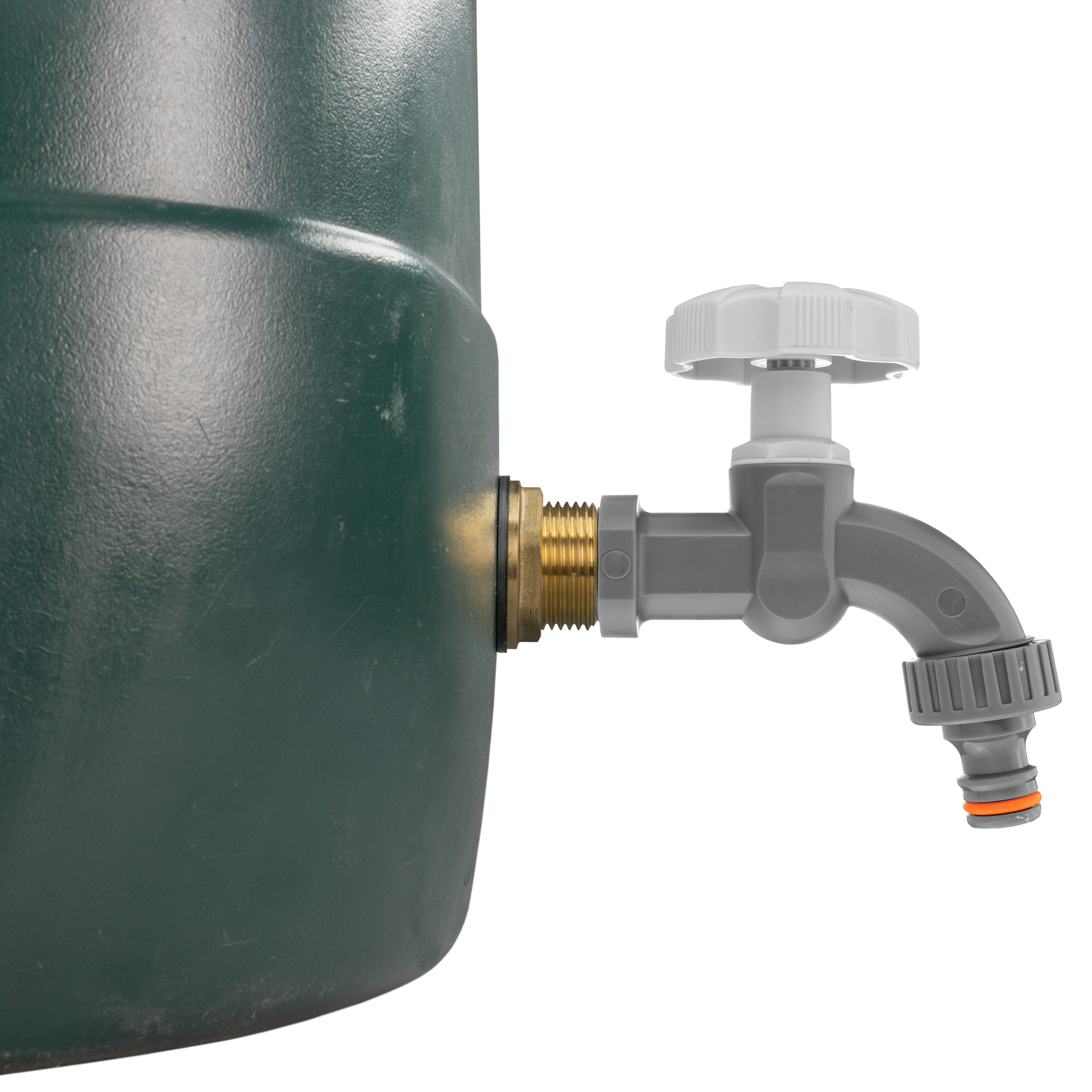 Water Butt Brass Kit 3/4" with Grey Dial Tap and Drill Bit