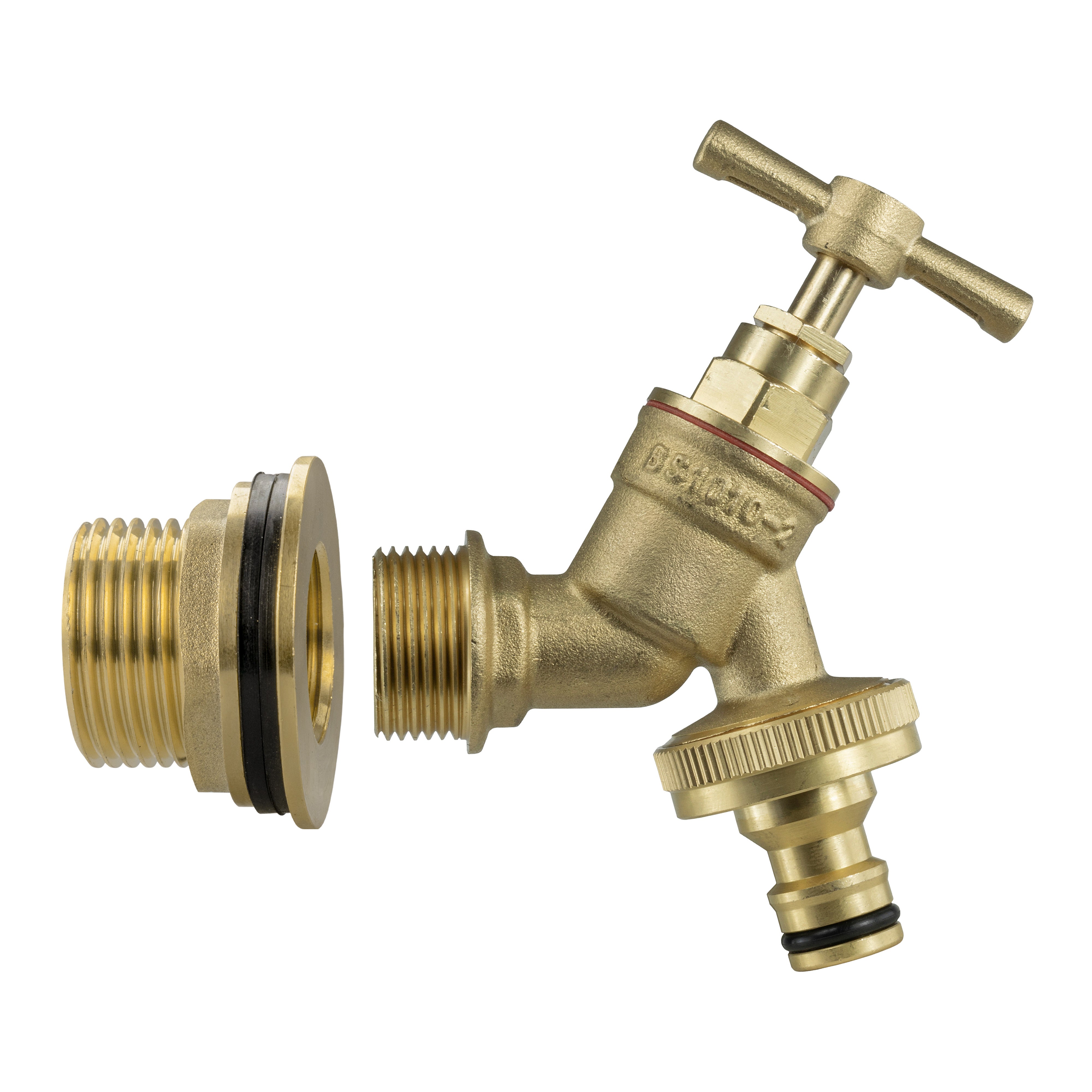 Water Butt Brass Kit 1" with Brass Quick Connect Tap