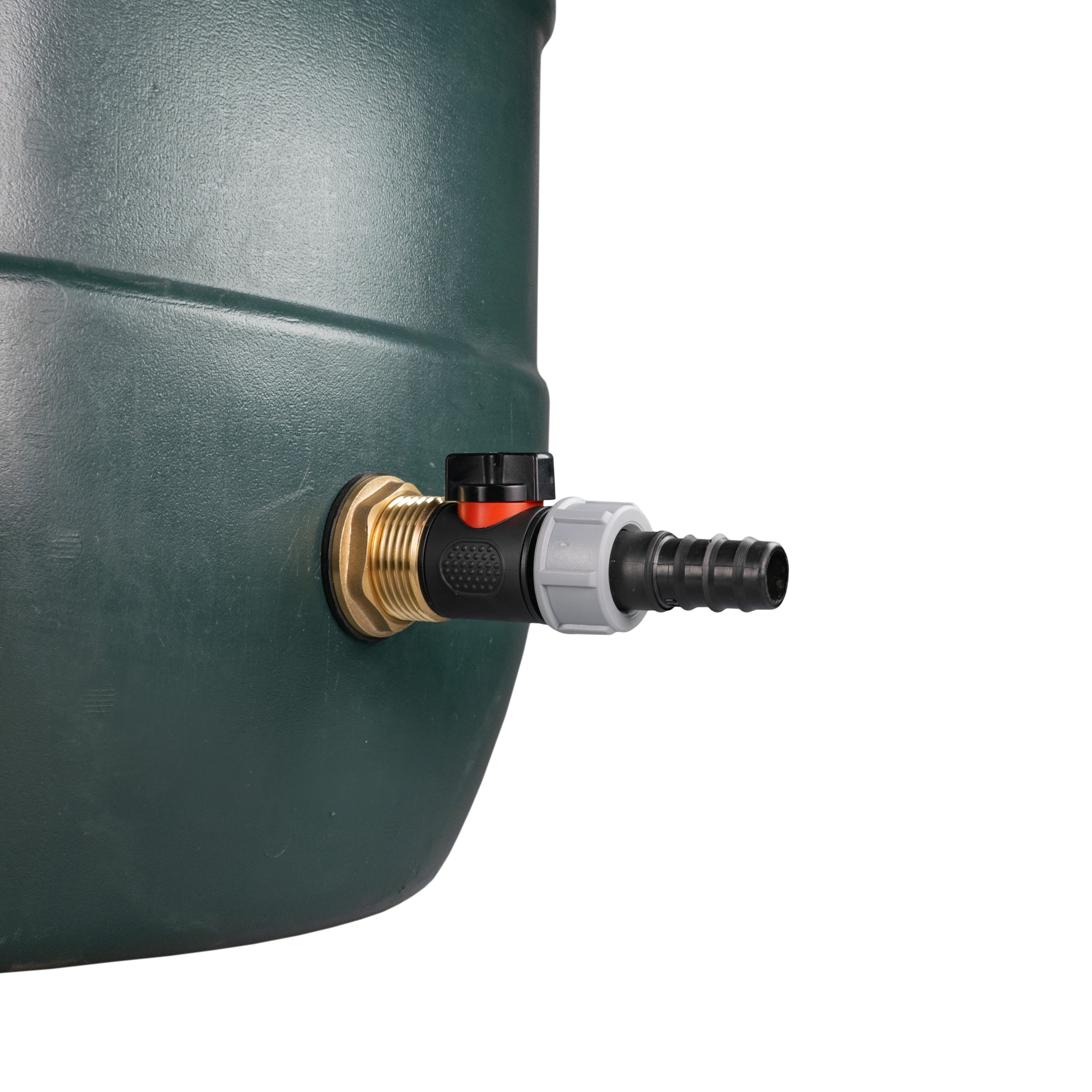 Water Butt Brass Kit 1" with In-Line Valve + 20mm Barb