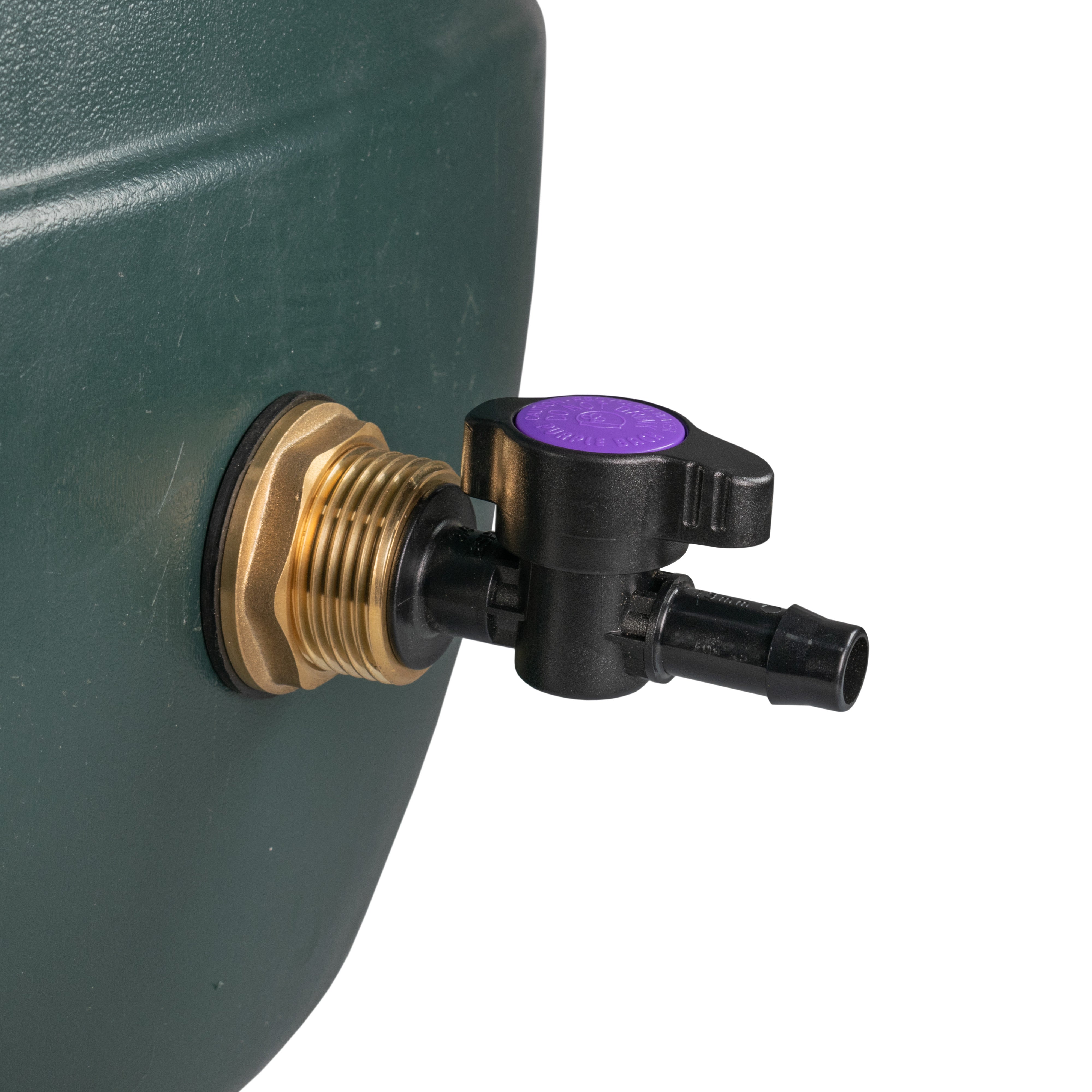 Water Butt Brass Kit 1" with 13mm Barb Irrigation Valve