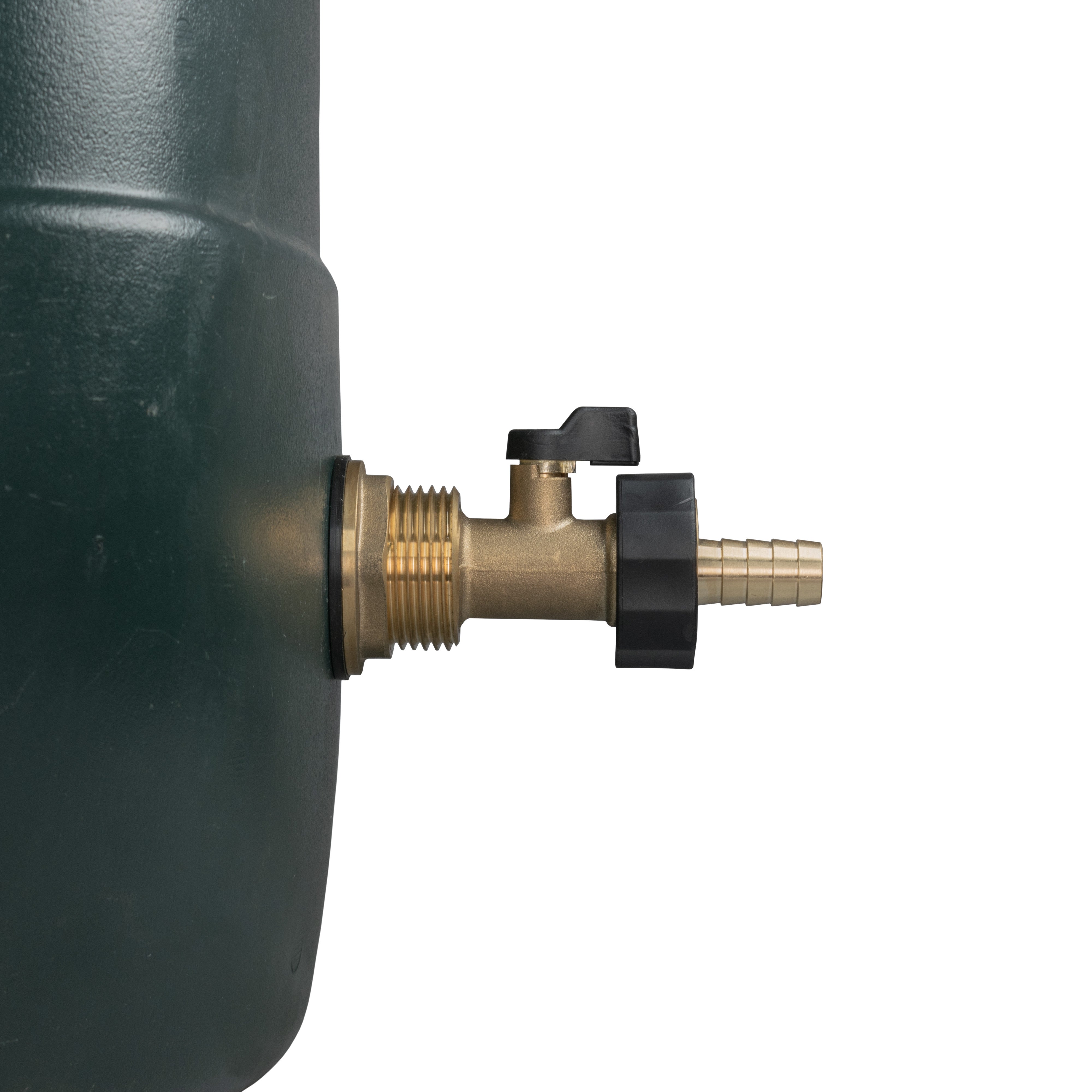 Water Butt Brass Kit 1" with Brass Valve + 13mm Barb