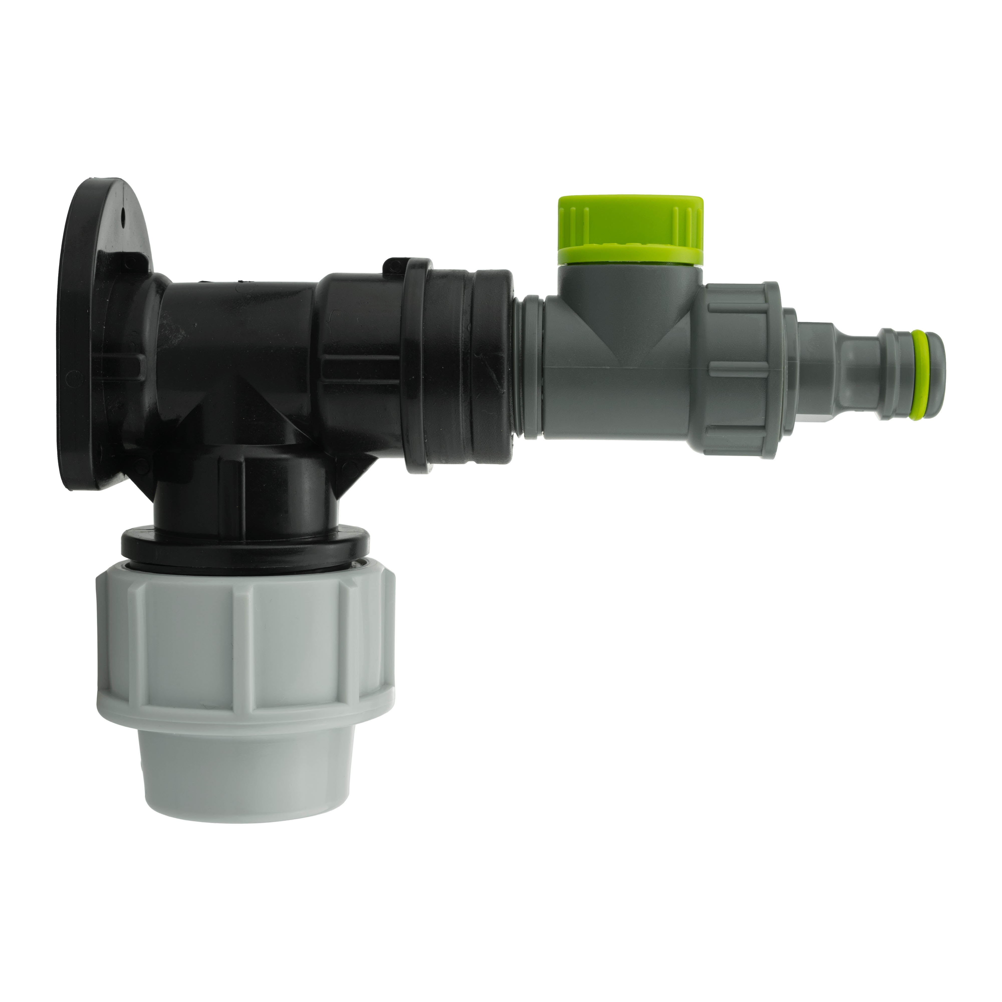 Wall Flange Kit 32mm MDPE + Quick Connector Valve
