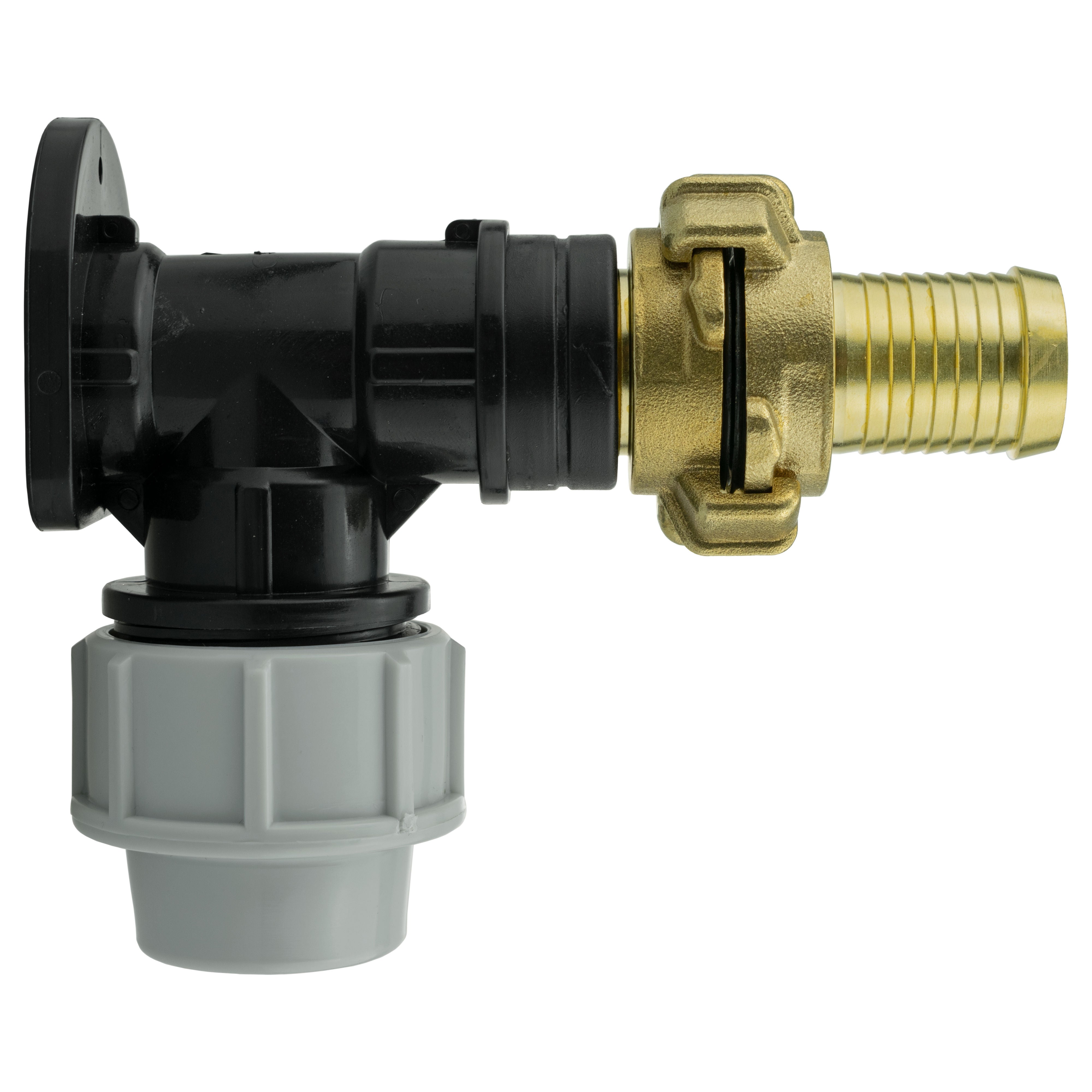 Wall Flange Kit 32mm MDPE + 25mm Barbed Geka Set