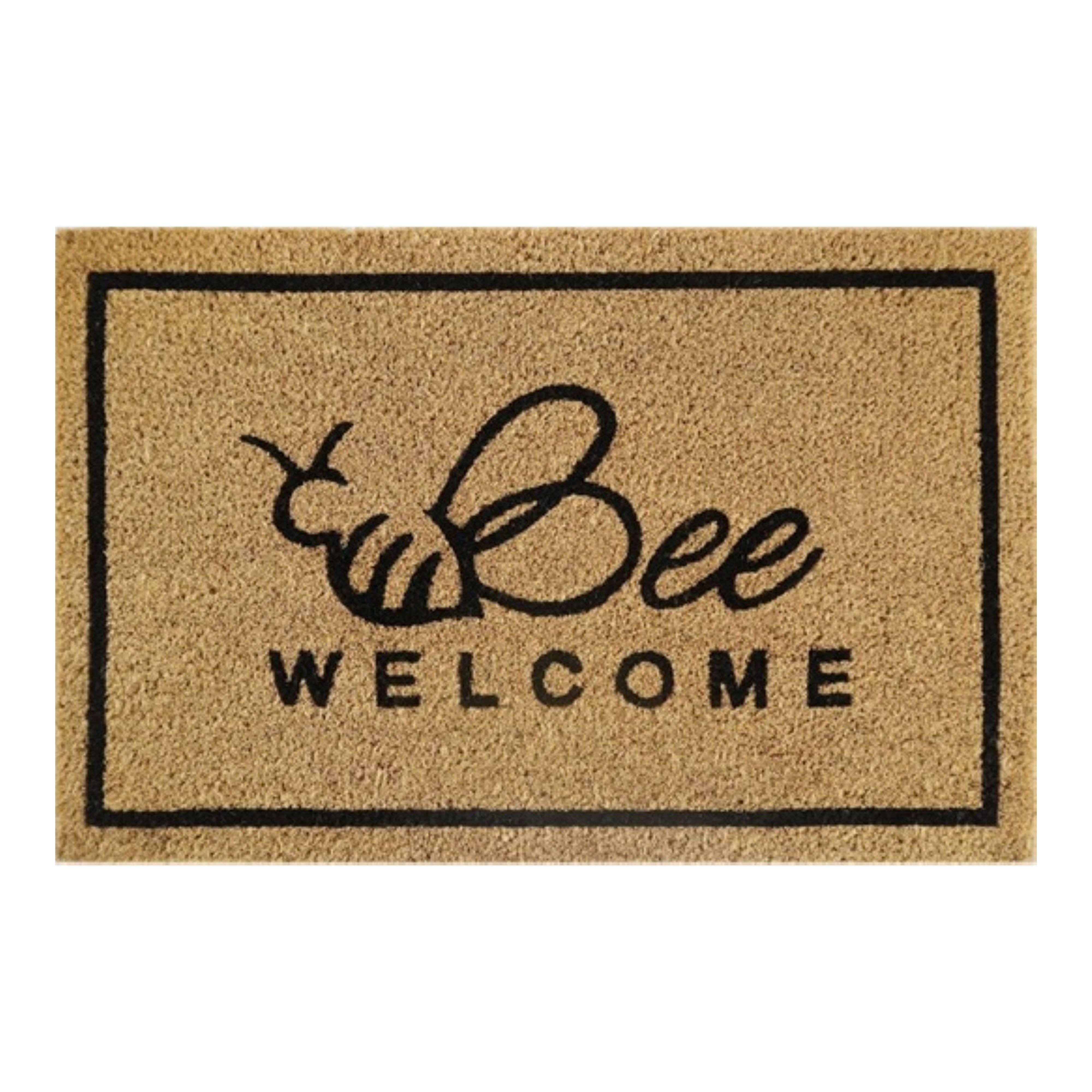 Doormat 60cm x 40cm - 'Bee Welcome'