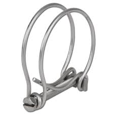 Double Wire Hose Clamp Galvanised 128mm-135mm