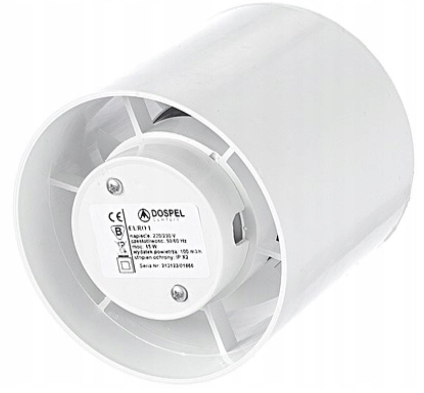 Euro 3 In Line Bathroom Fan 150mm