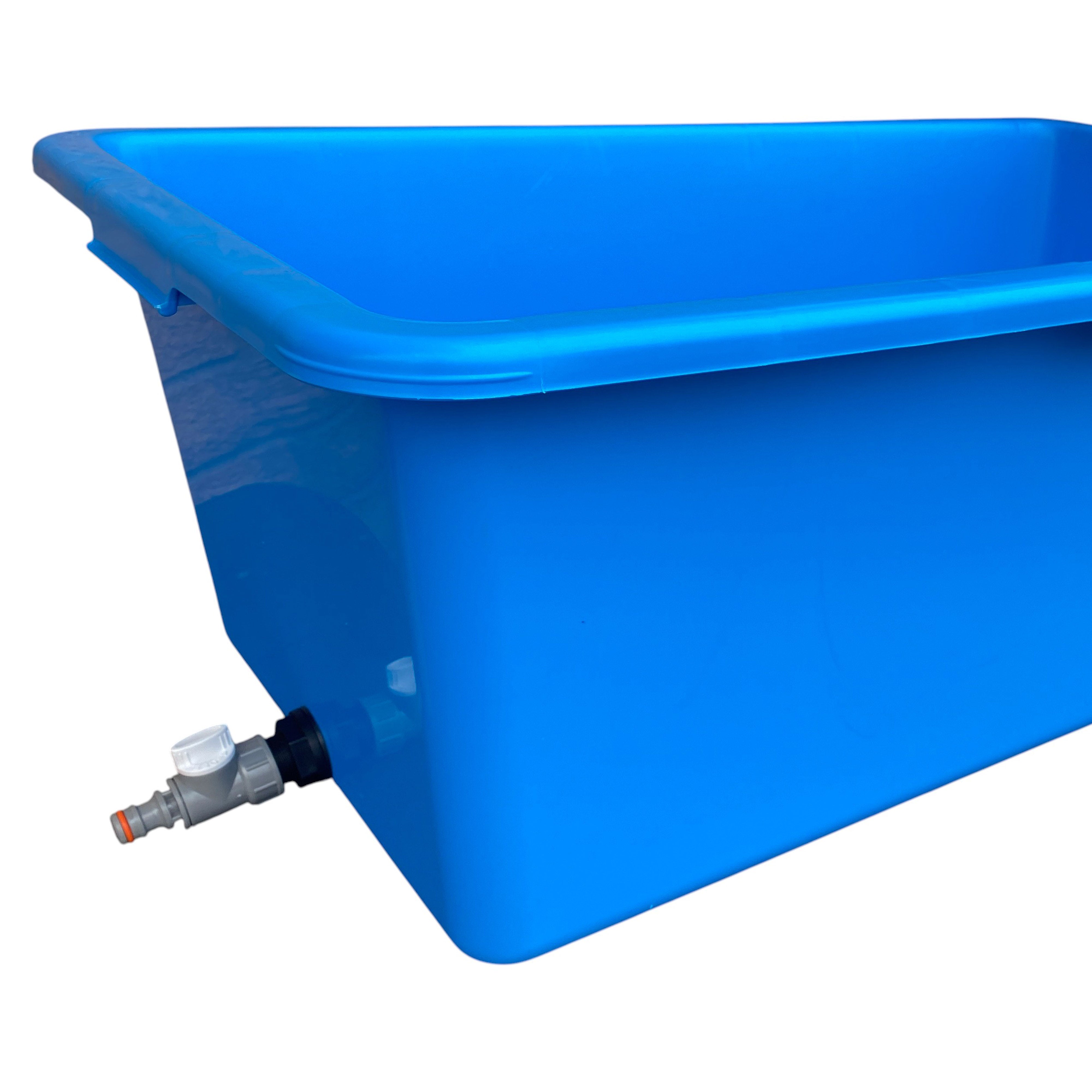Blue Dog Bath with Drain Valve (WL)