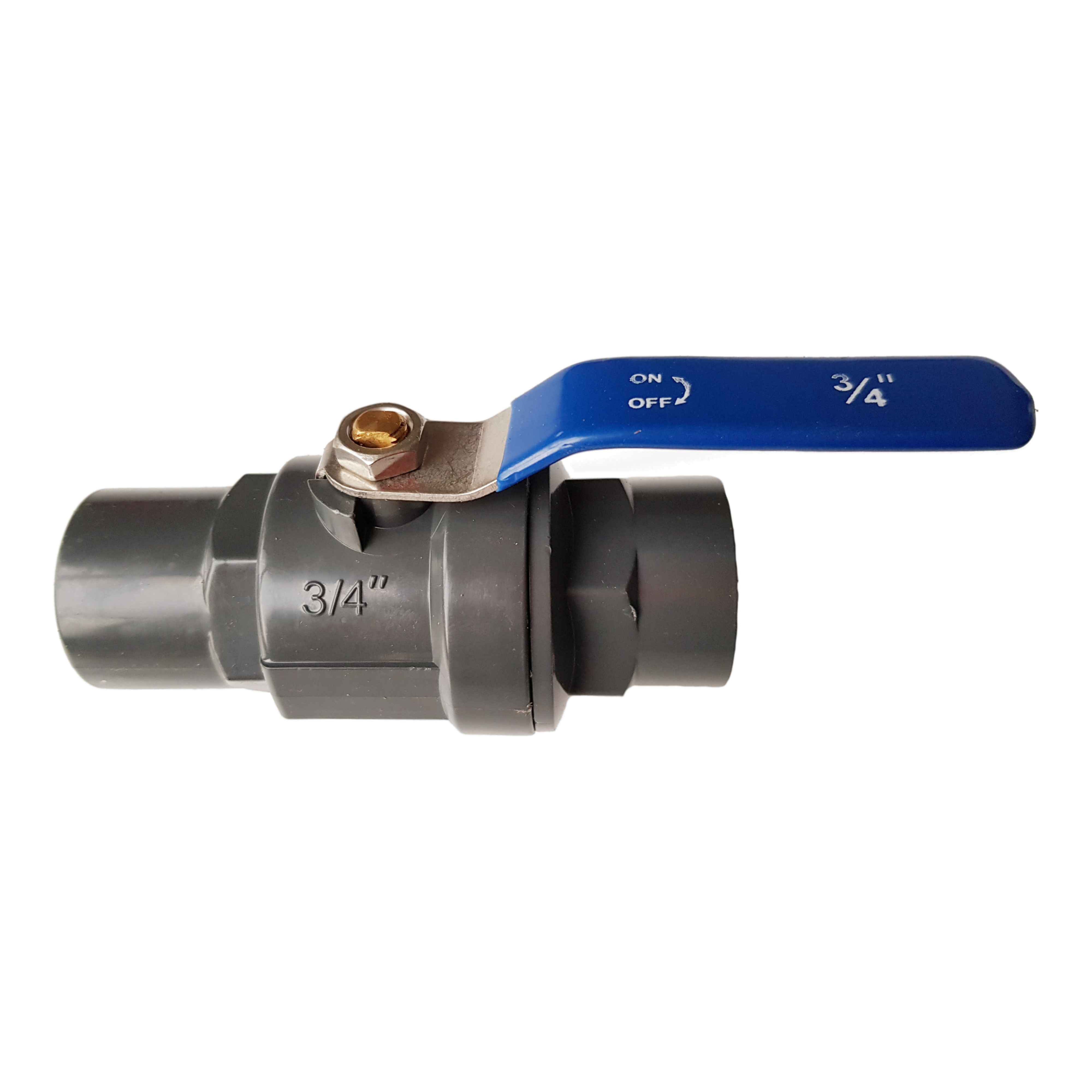 PP 3/4" BSPF Stopcock with Stainless Steel Ball Valve and Handle