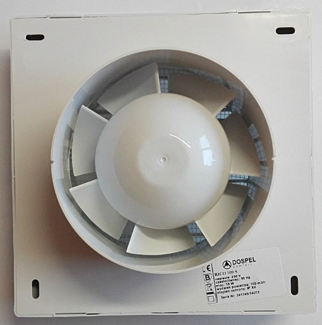 Rico Bathroom Fan 100mm Model Timer Switch and a Humidistat