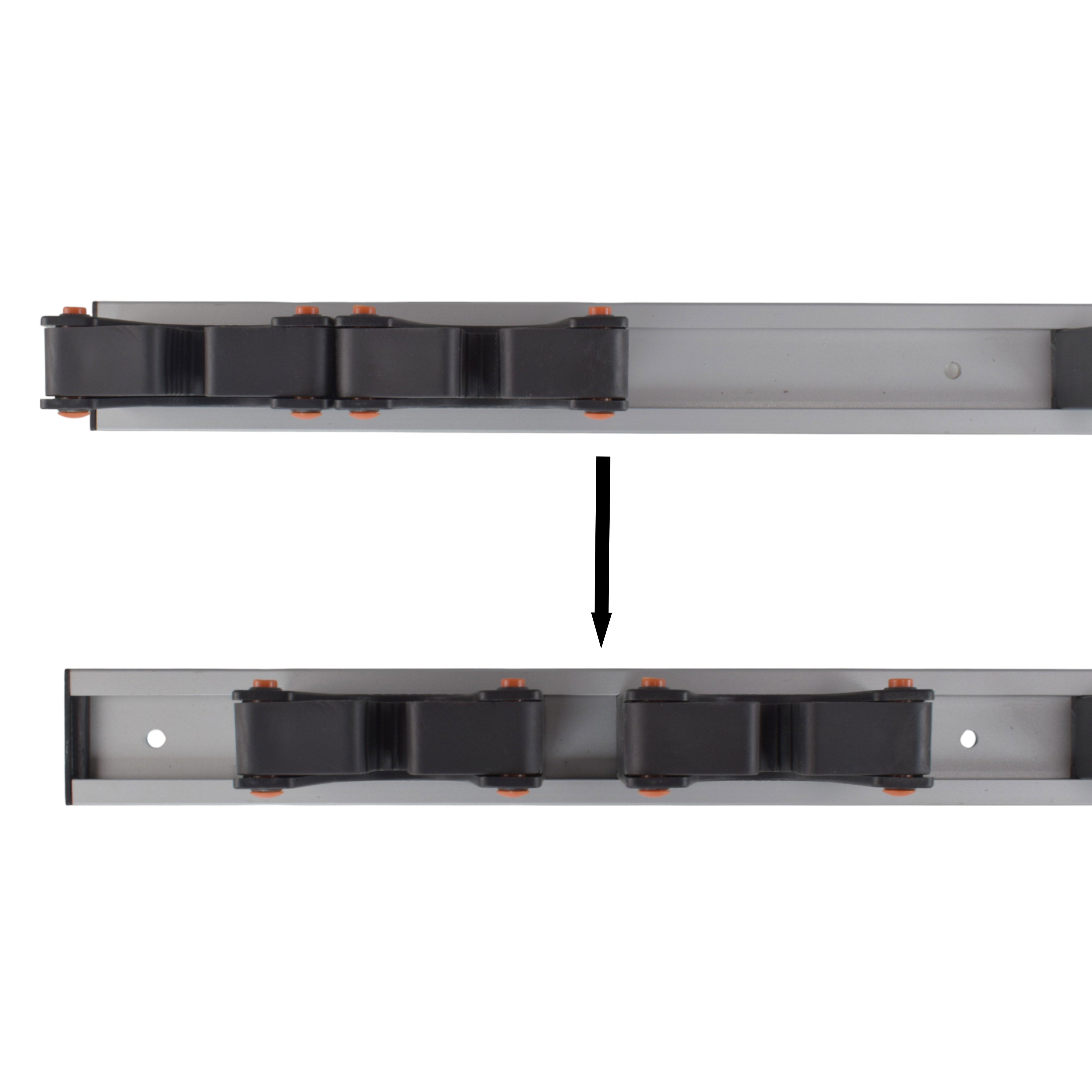 Wall Mount Tool Holder Rail - Gripper Design (3 Handles)