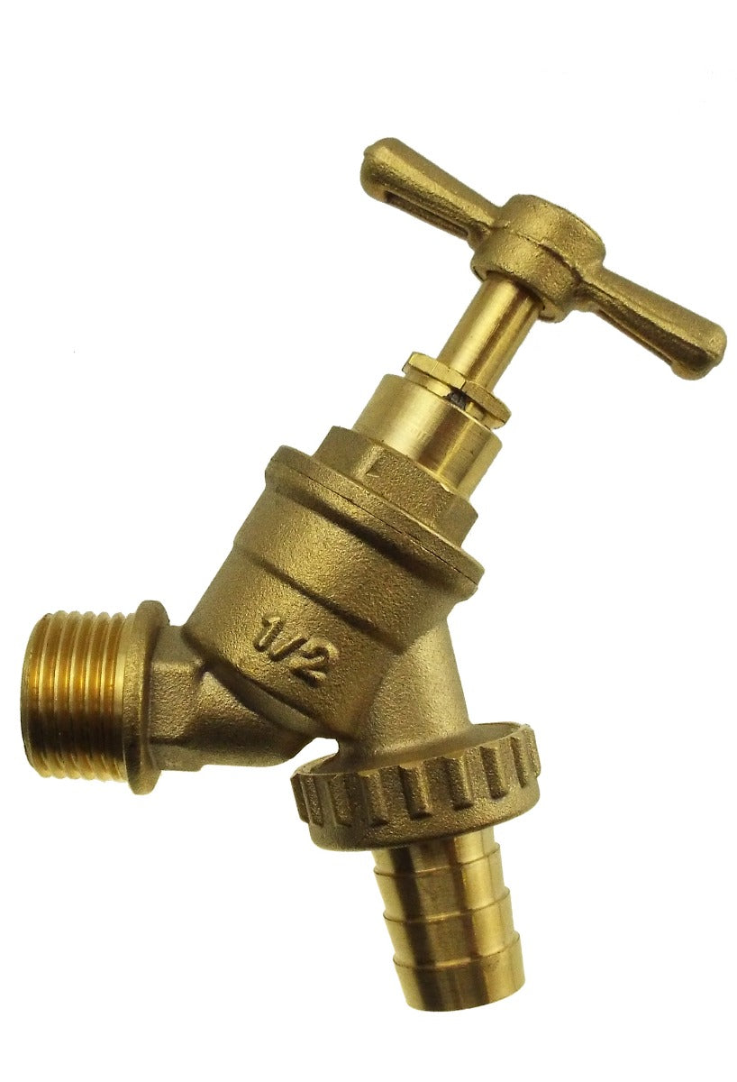 Garden Bib Tap Brass 3/4" BSPM Inlet 3/4" Barb