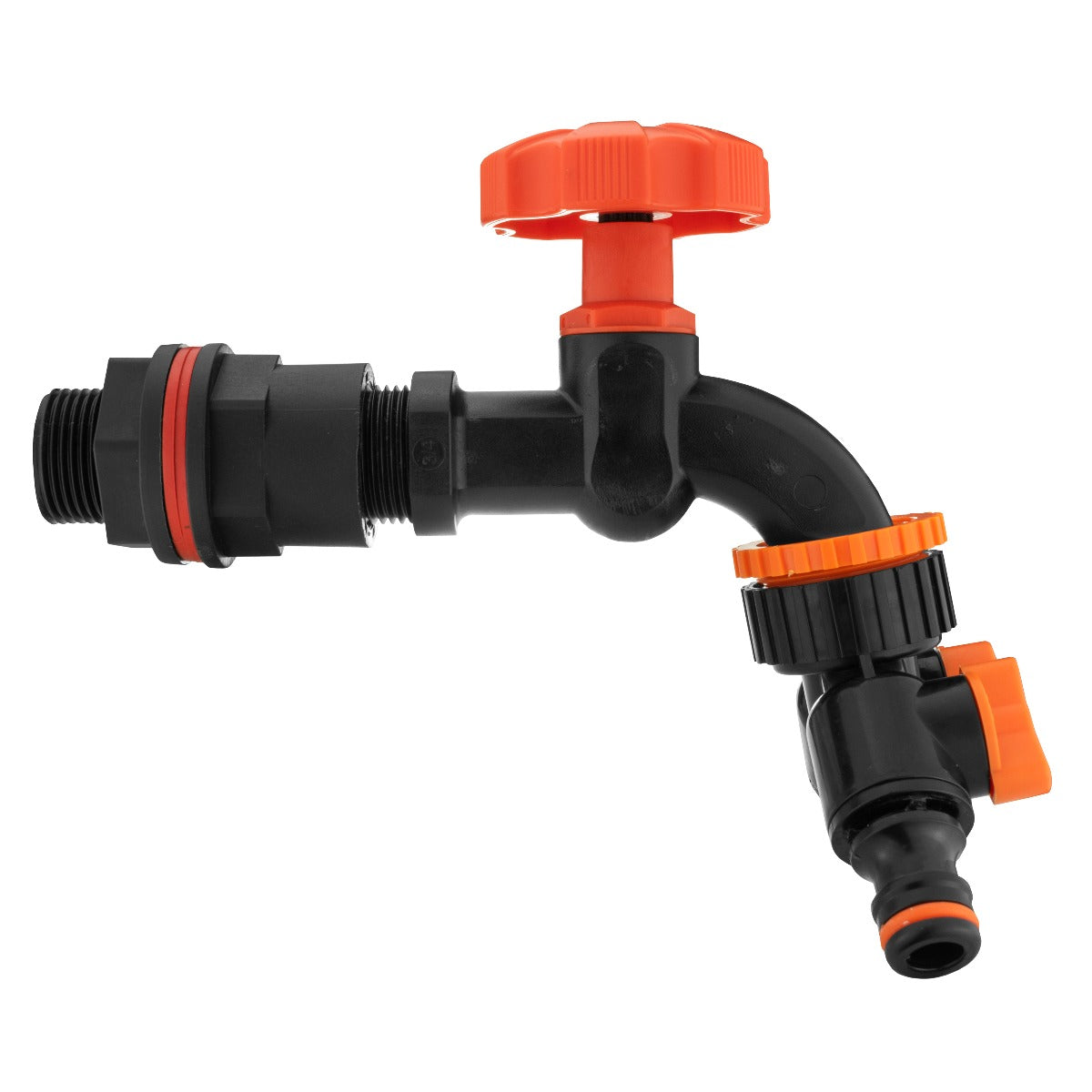 Water Butts Kit 3/4" PP Black Tap and Tap Splitter