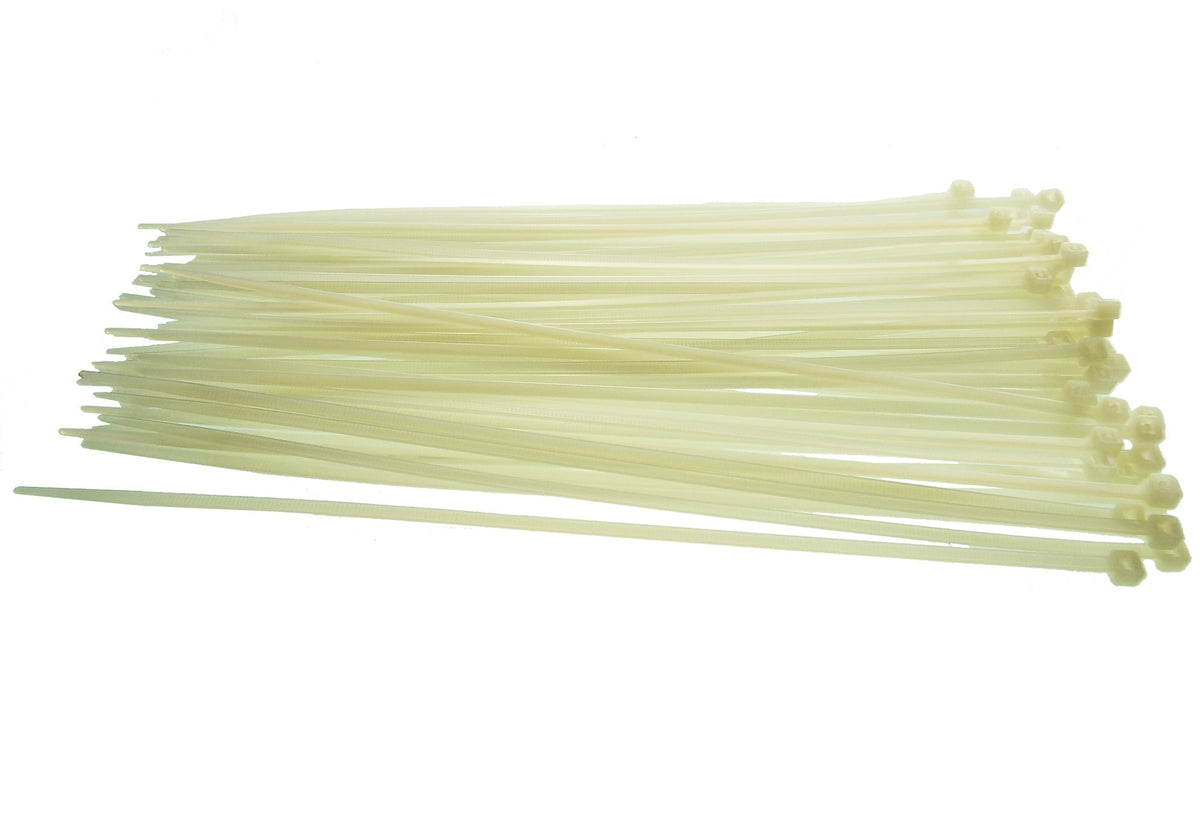 100 Cable Ties (4.8mm x 400mm) Neutral